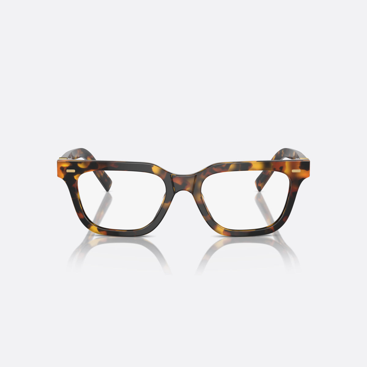 Rame ochelari de vedere Miu Miu MU 07XV VAU-1O1, rectangulari havana, pentru femei, punte dublă simplă, literele brandului pe brațe