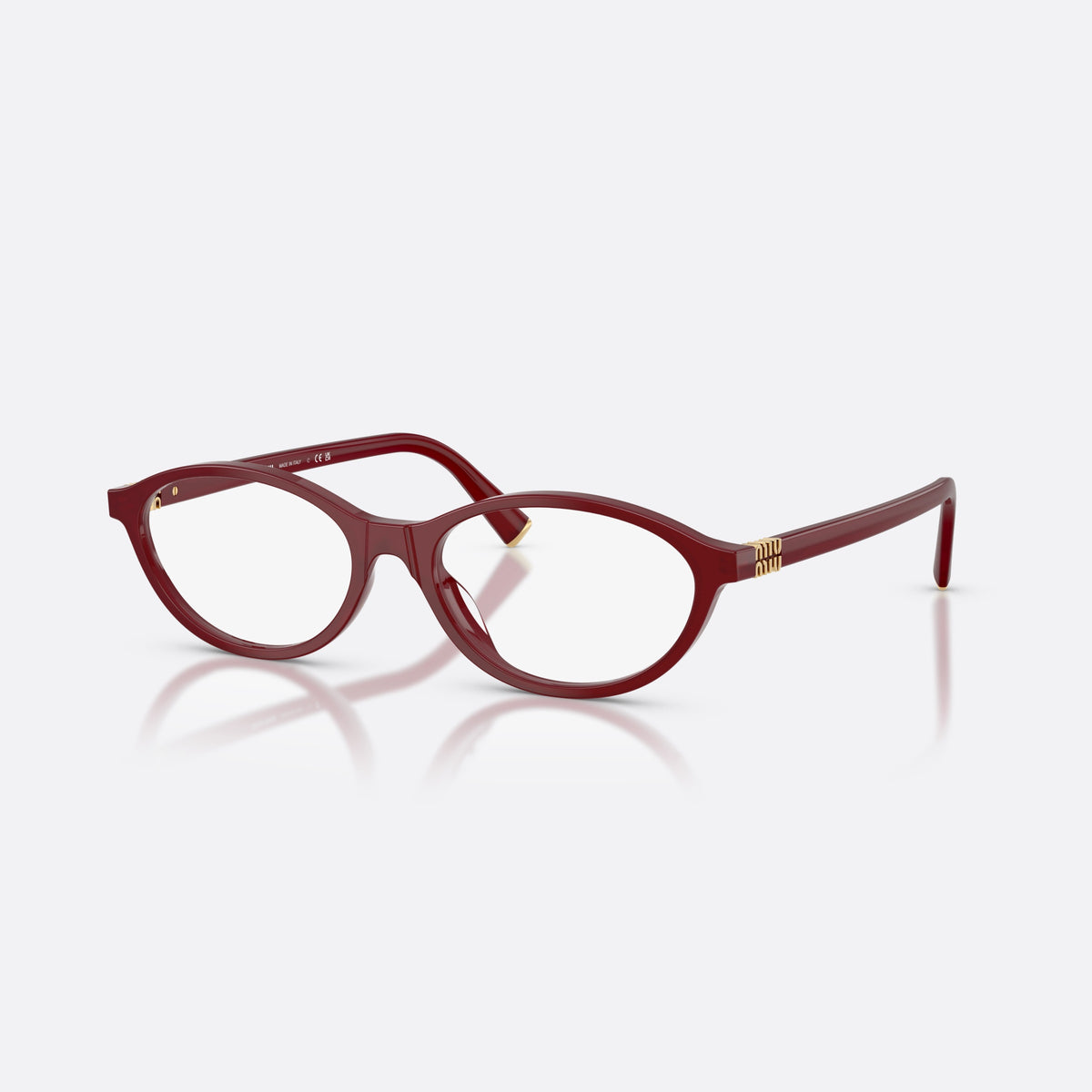 Rame ochelari de vedere Miu Miu MU 09XV 21I1O1, ovali violet, pentru femei, punte simplă, integrată în ramă, brațe subțiri, înguste