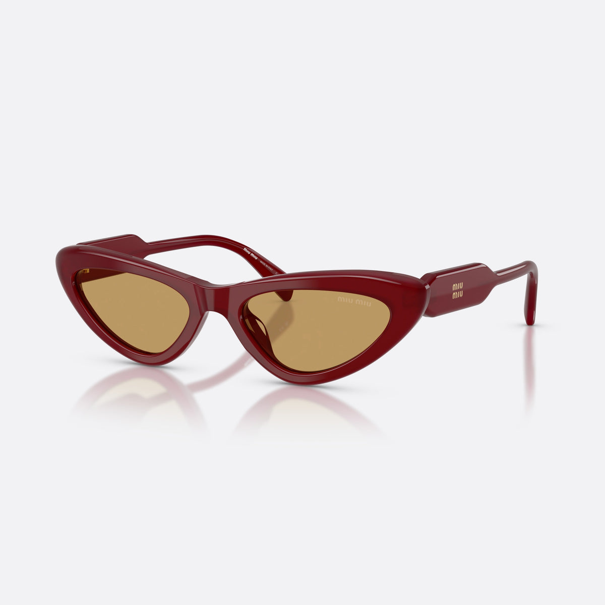 Ochelari de soare Miu Miu MU B11SU 21I10Y, cat eye violet, pentru femei, punte simplă, litere ale brandului pe brațe, ramă completă