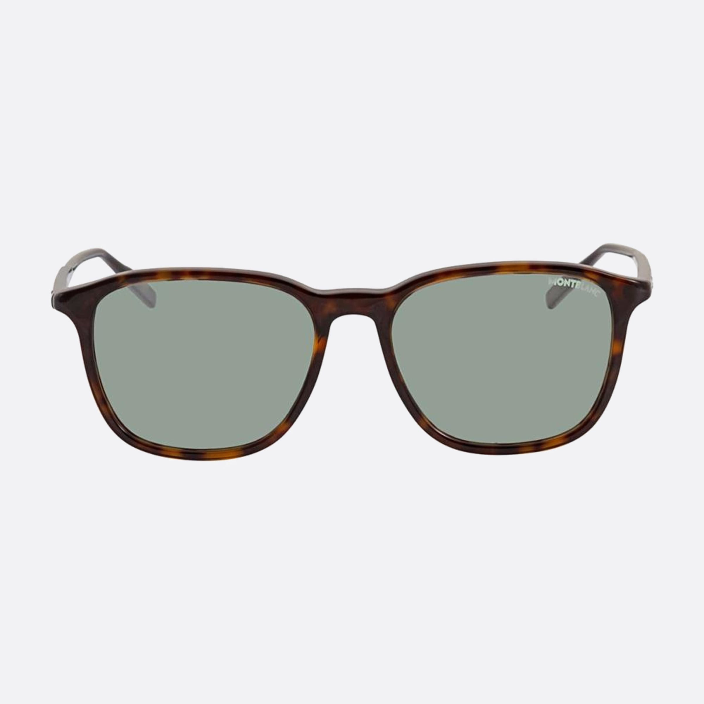 Montblanc 53mm Havana Squared Man Sunglasses - Main View