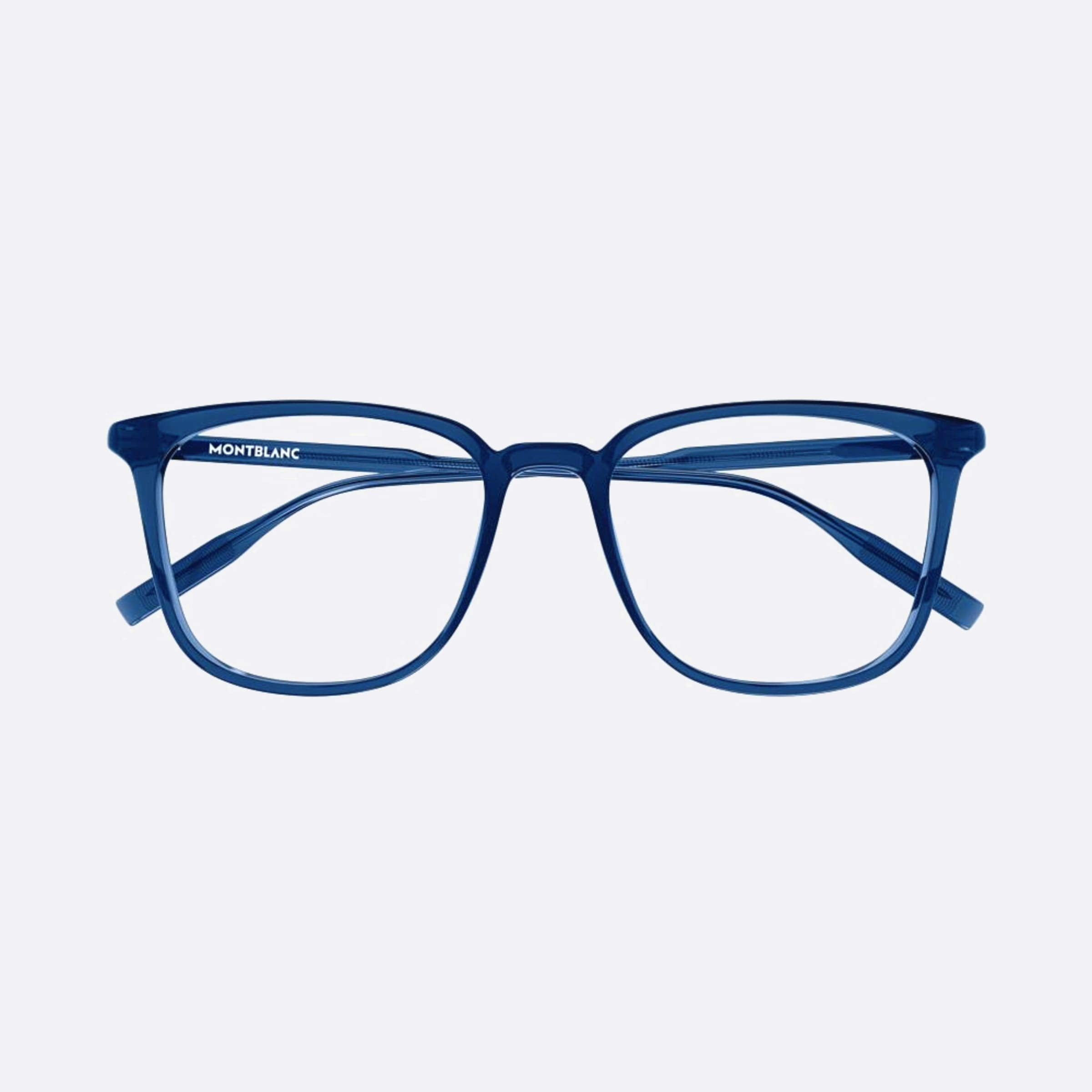 Montblanc 54mm Mb0089ok Blue Squared Men Eyeglasses - Main View