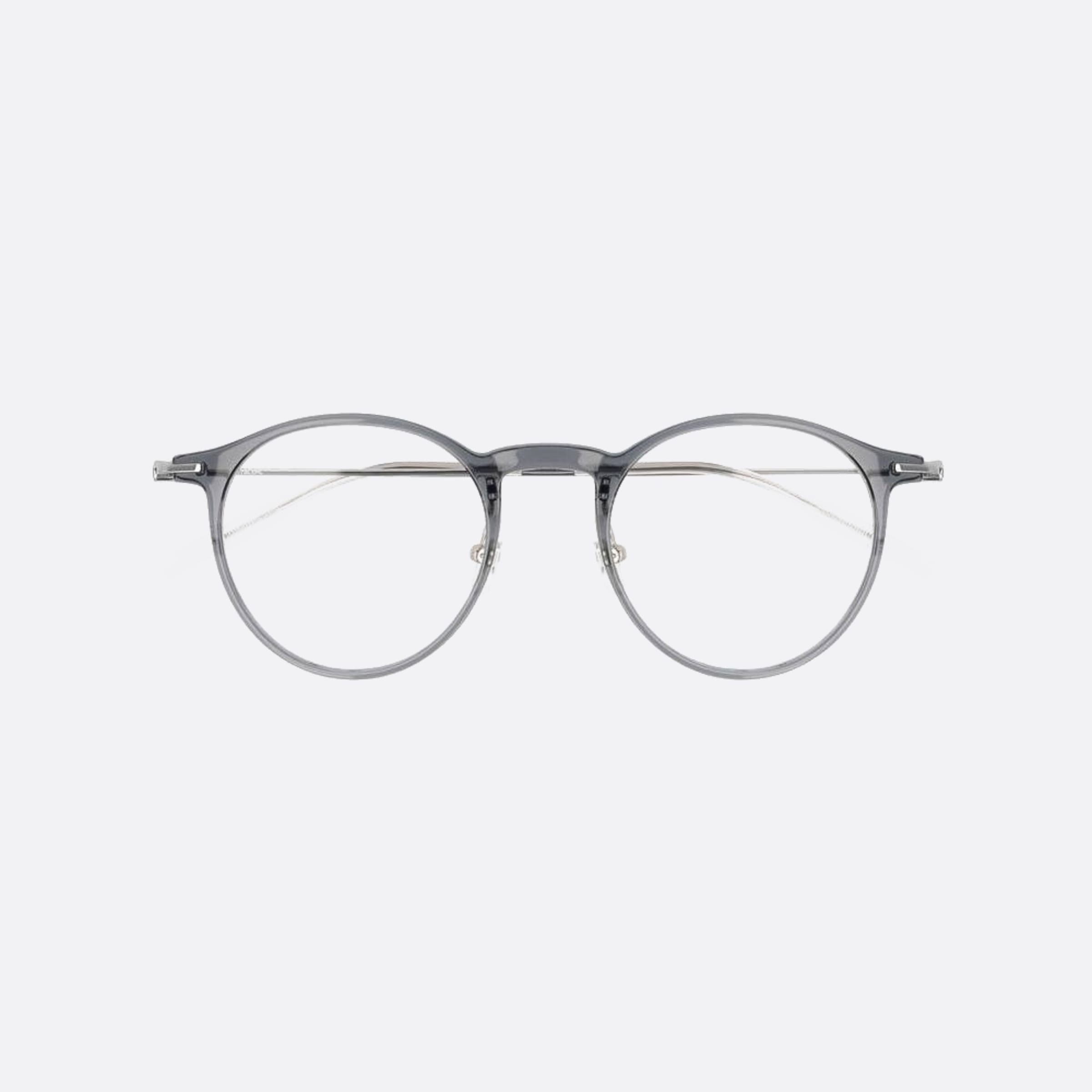 Montblanc 48mm Grey Round Man Eyeglasses - Main View