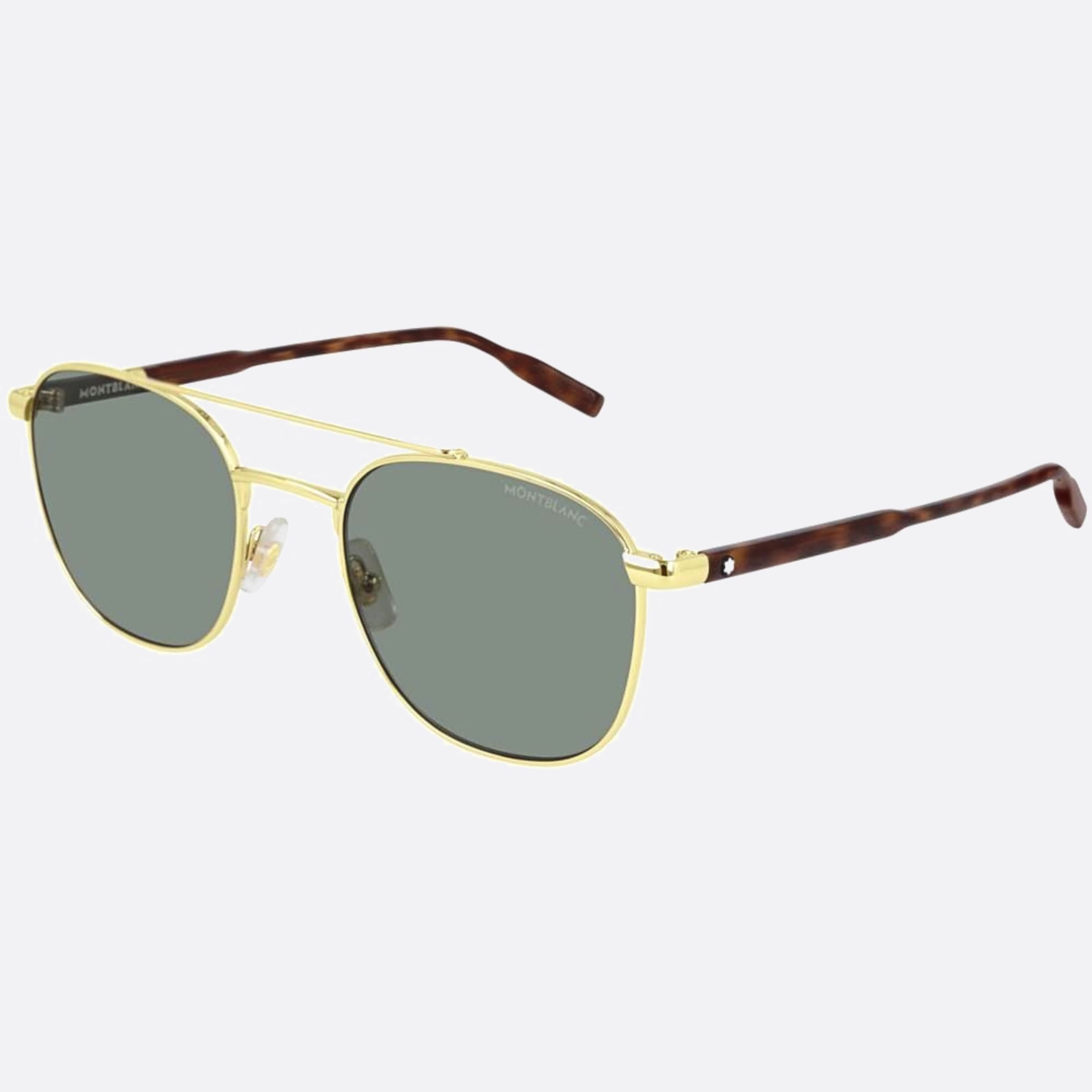 Montblanc 54mm Gold Pilot Man Sunglasses - Side View