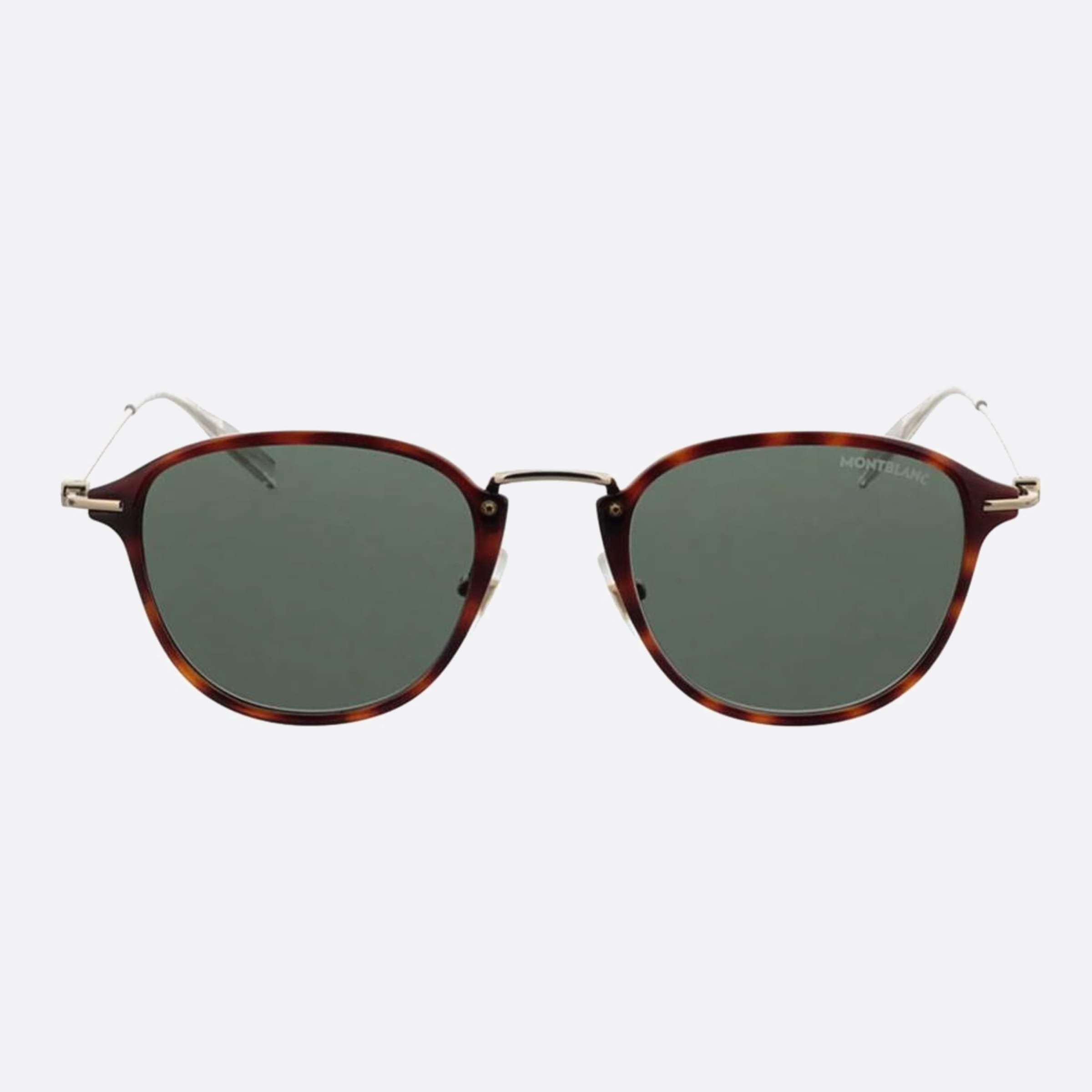 Montblanc 51mm Havana Geometric Man Sunglasses - Main View