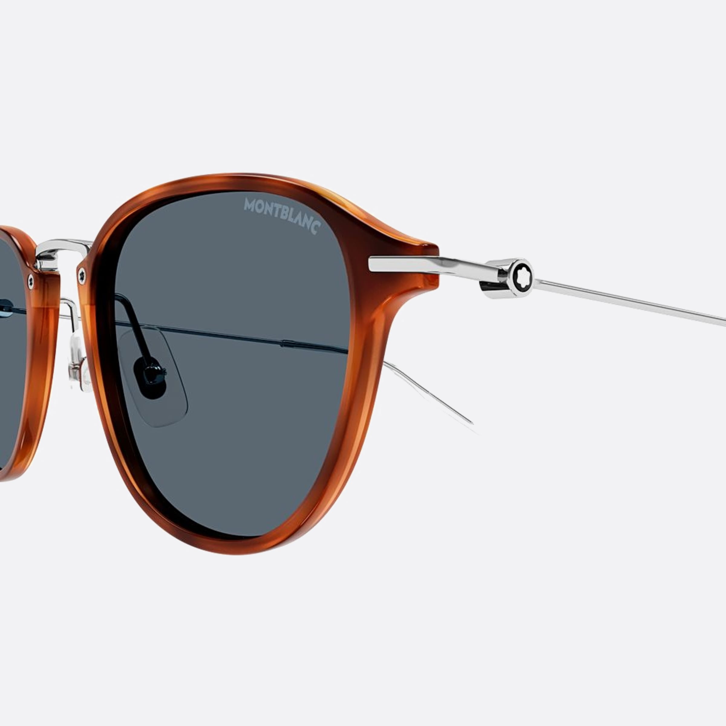 Montblanc 51mm Ruthenium Geometric Men Sunglasses - Lifestyle Shot