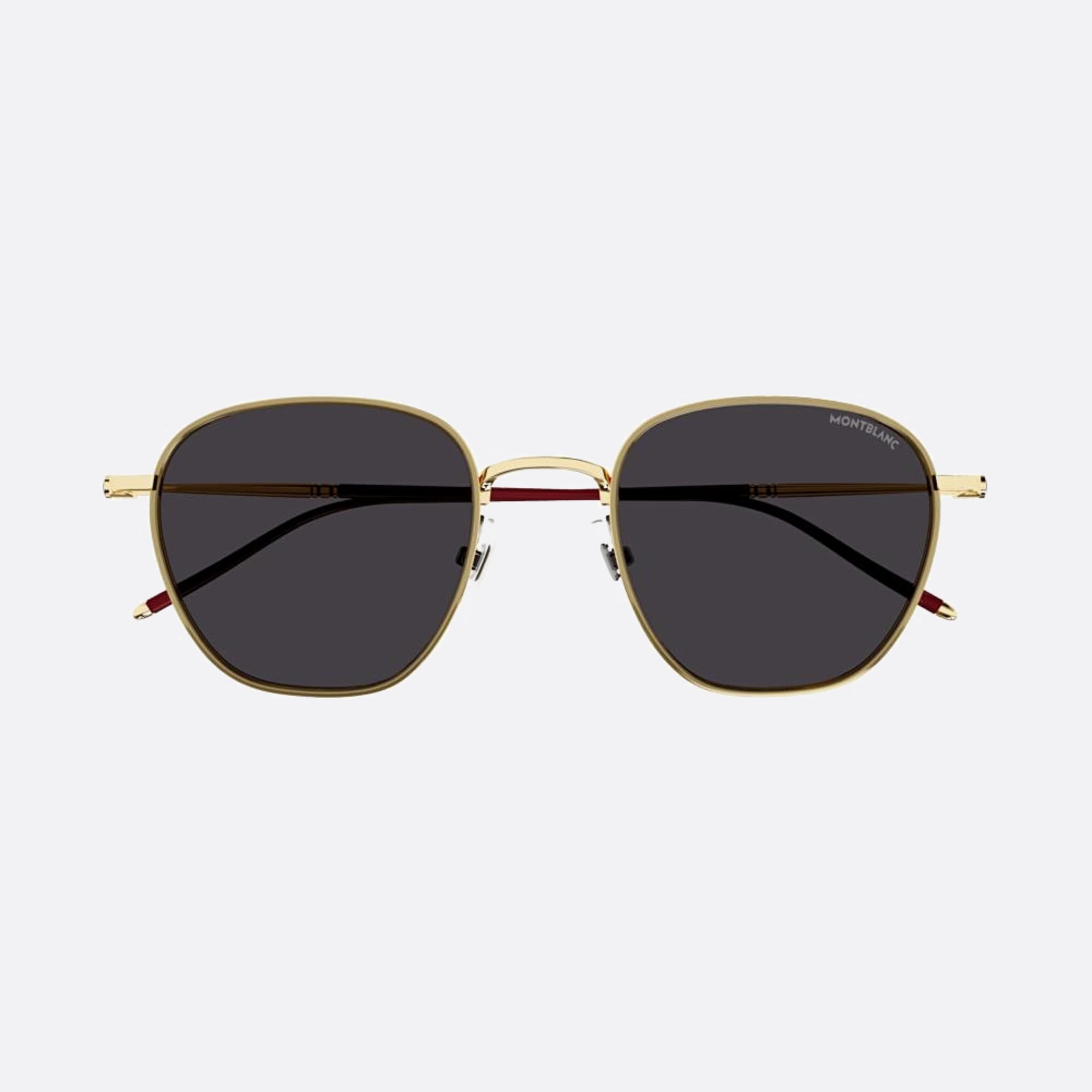 Montblanc 49mm Gold Geometric Man Sunglasses - Main View