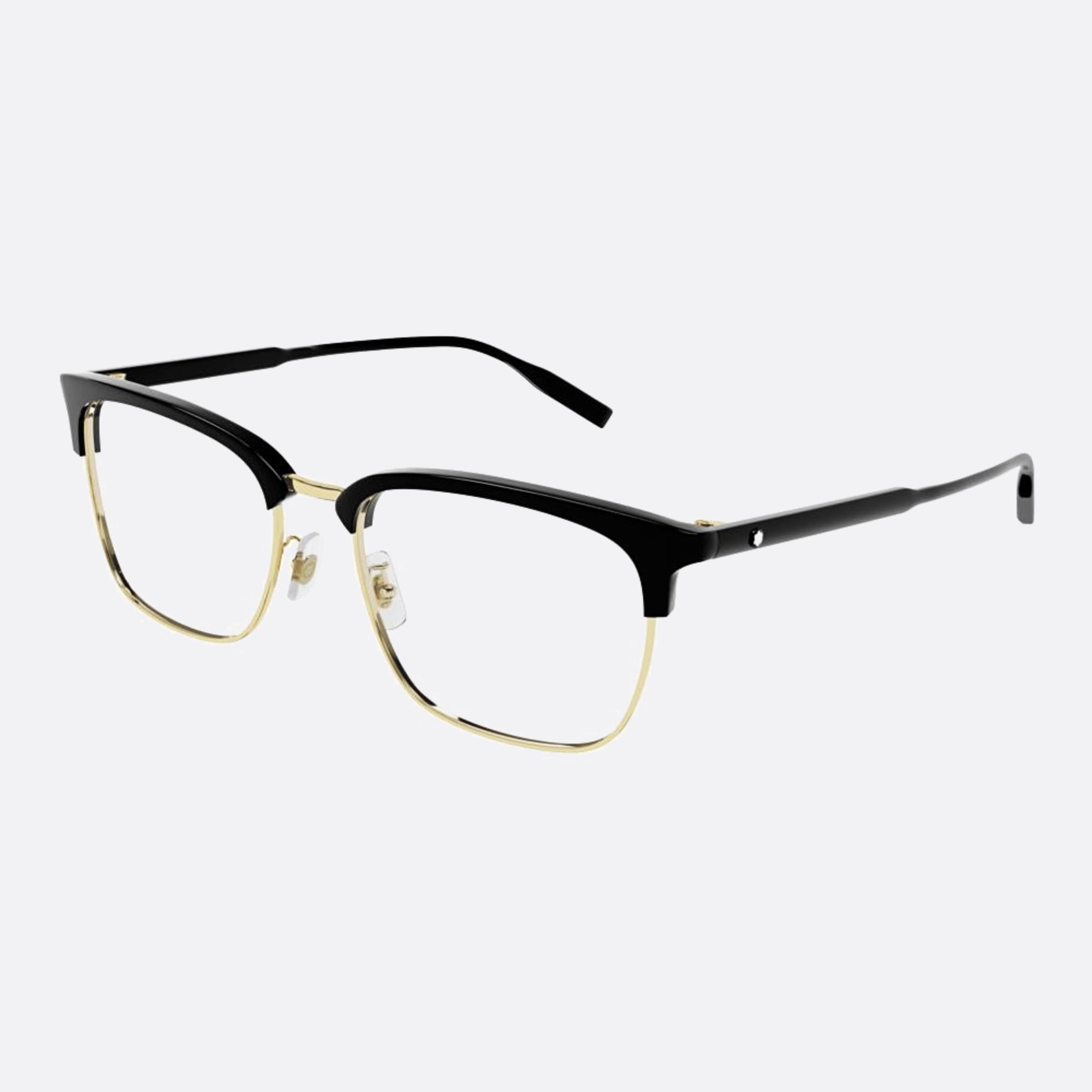 Montblanc 56mm Mb0199oa Bkgd Black Squared Man Eyeglasses - Side View