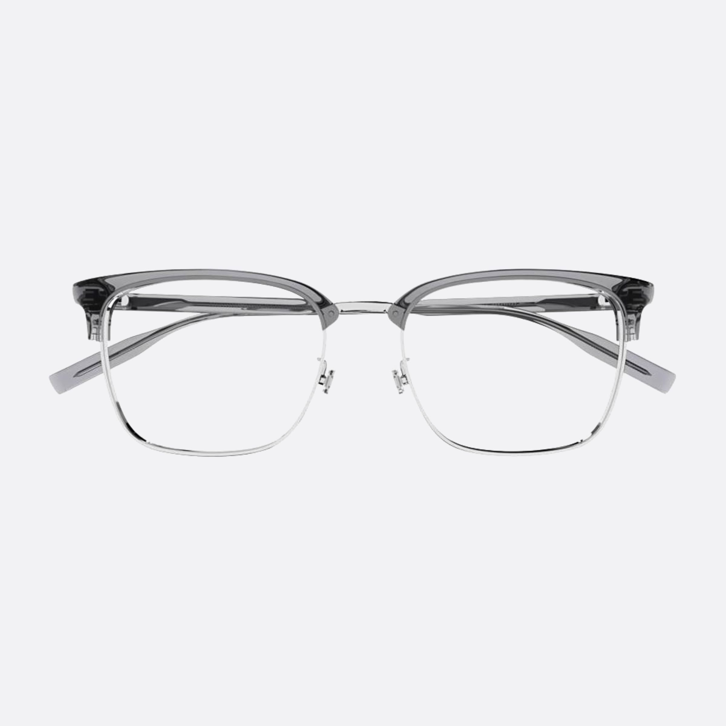 Montblanc 56mm Mb0199oa Grey Squared Man Eyeglasses - Main View