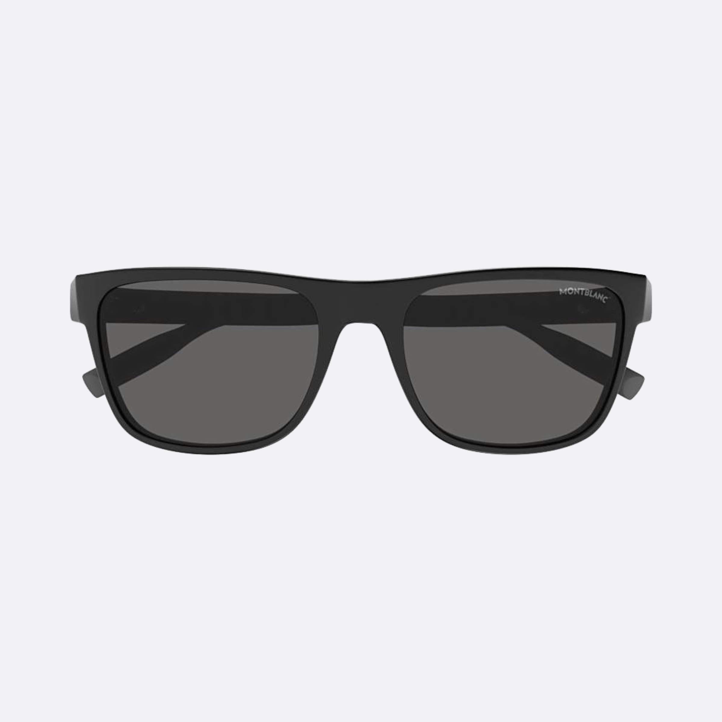 Montblanc 56mm Black Squared Man Sunglasses - Main View