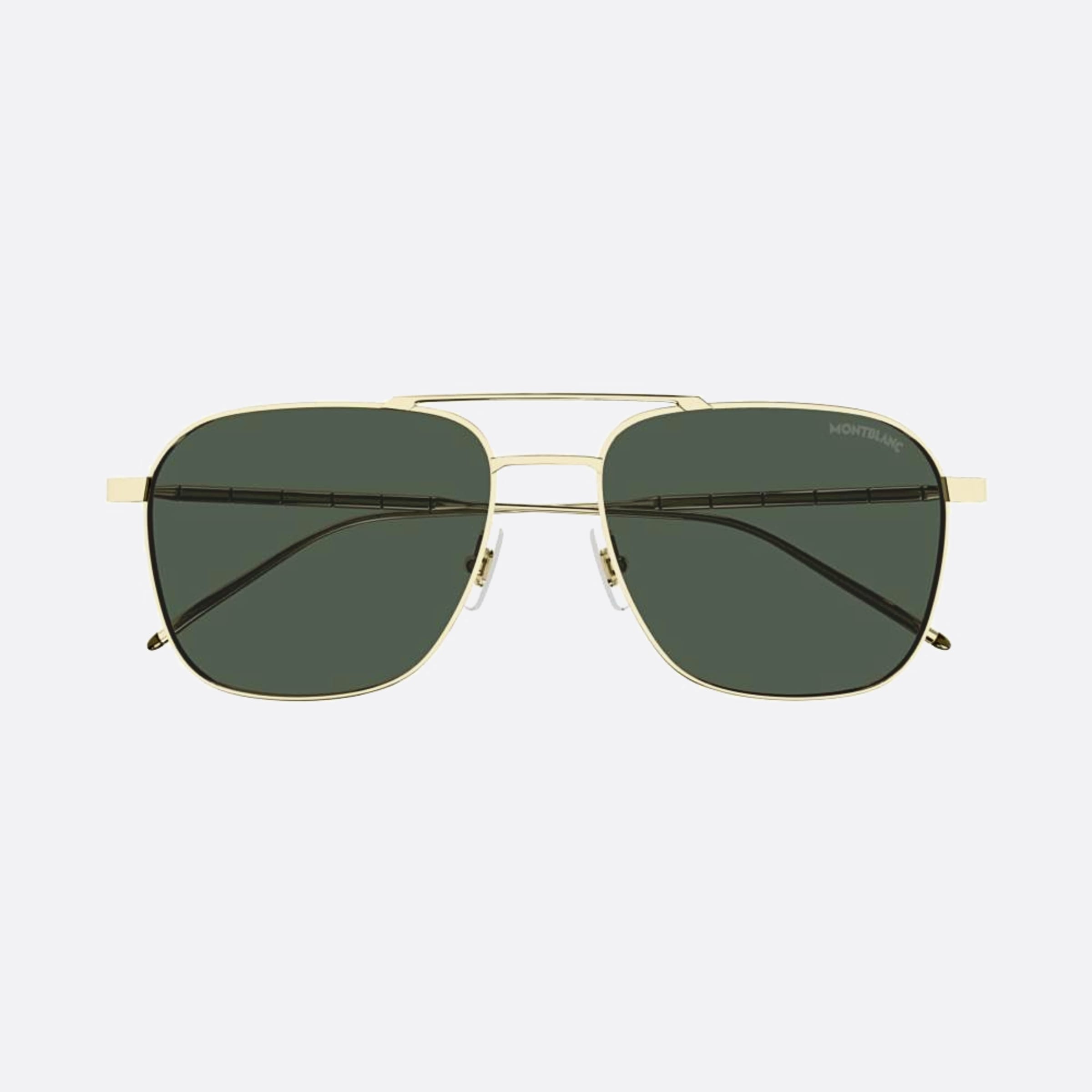 Montblanc 60mm Gold Pilot Men Sunglasses - Main View