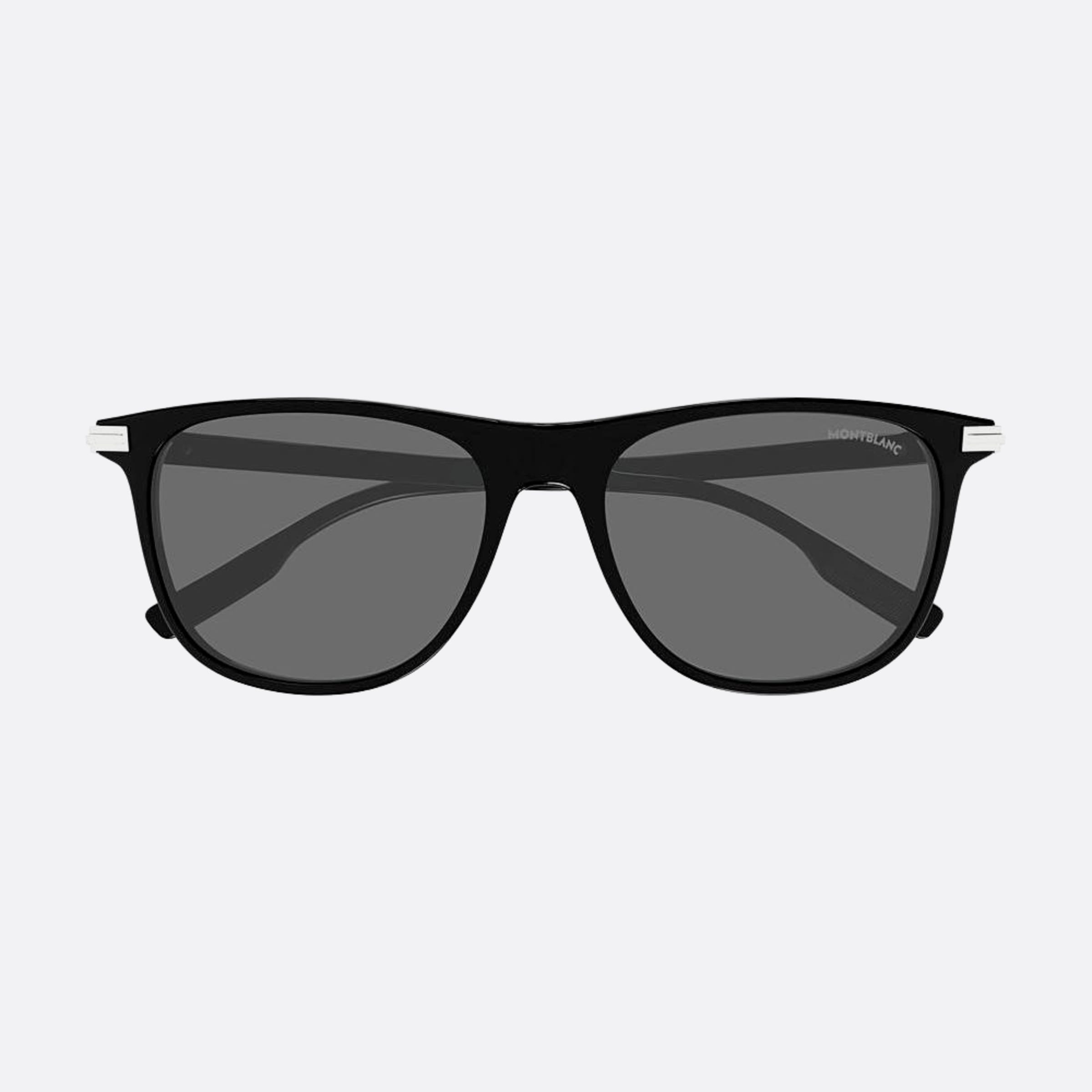 Montblanc 56mm Black Squared Man Sunglasses - Main View