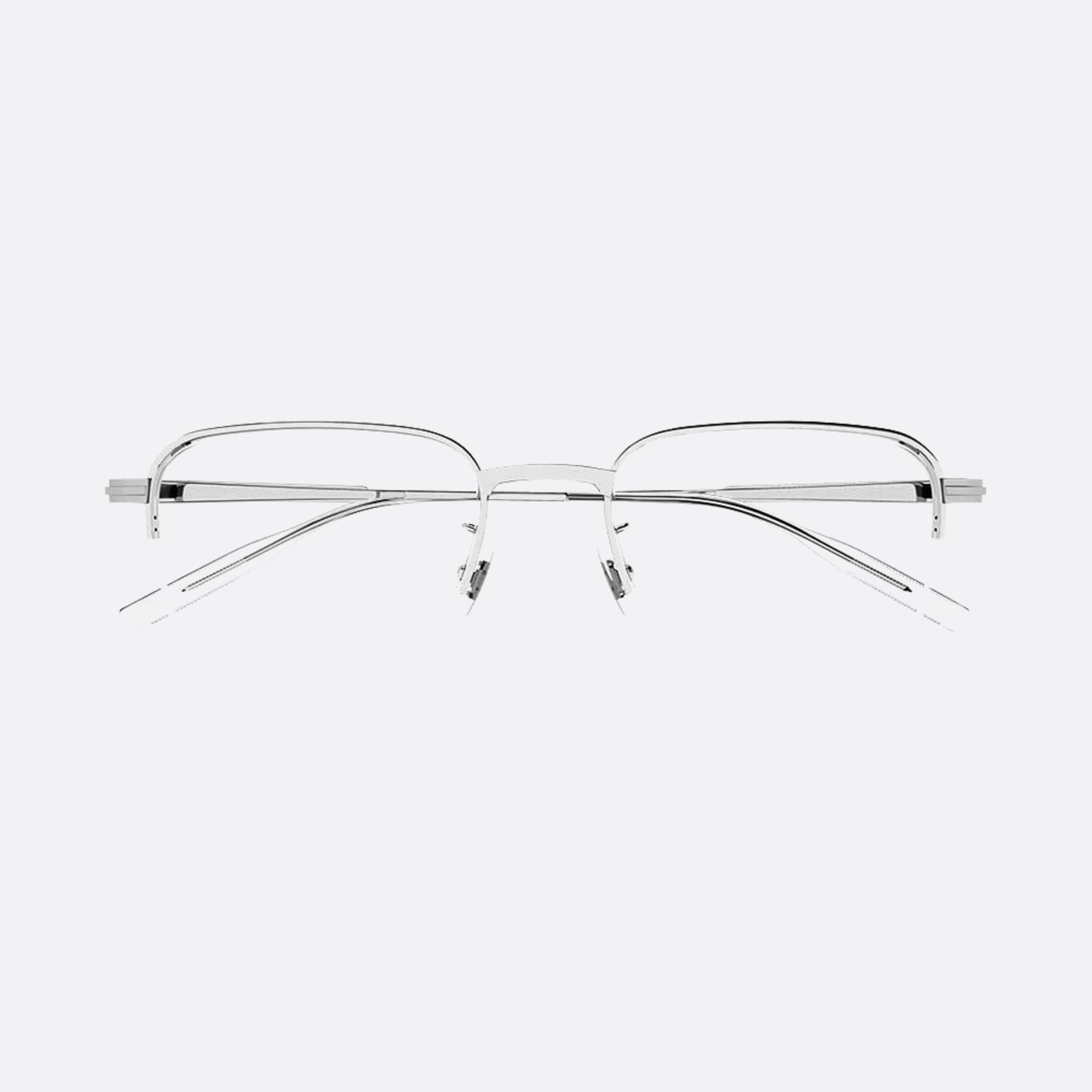 Montblanc 54mm Mb0220oa Silver Rectangle Men Eyeglasses - Main View