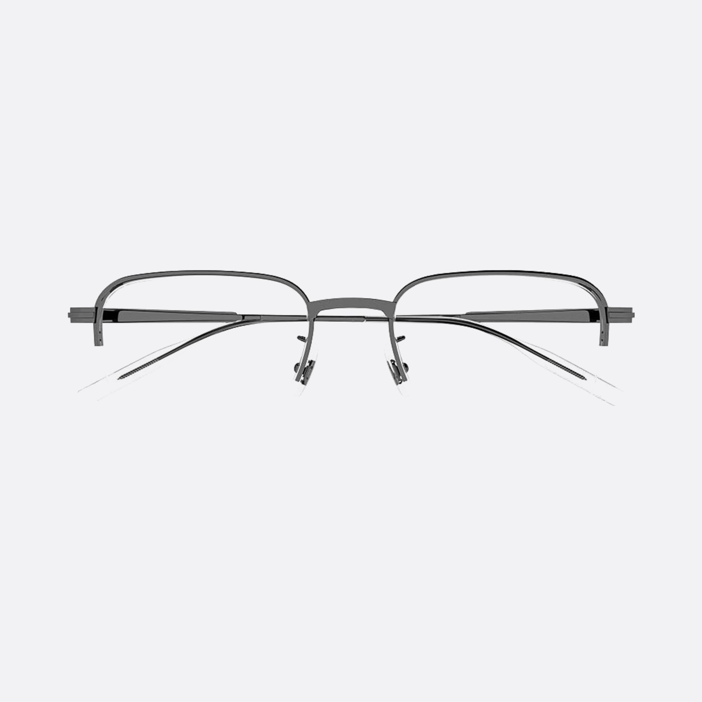 Montblanc 54mm Mb0220oa Ruthenium Rectangle Men Eyeglasses - Main View