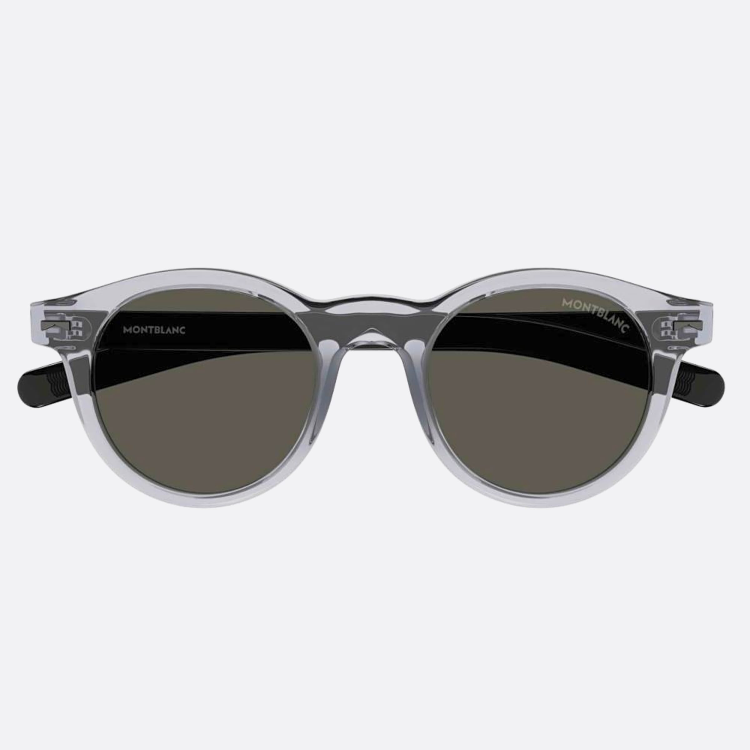Montblanc 49mm Grey Round Man Sunglasses - Main View