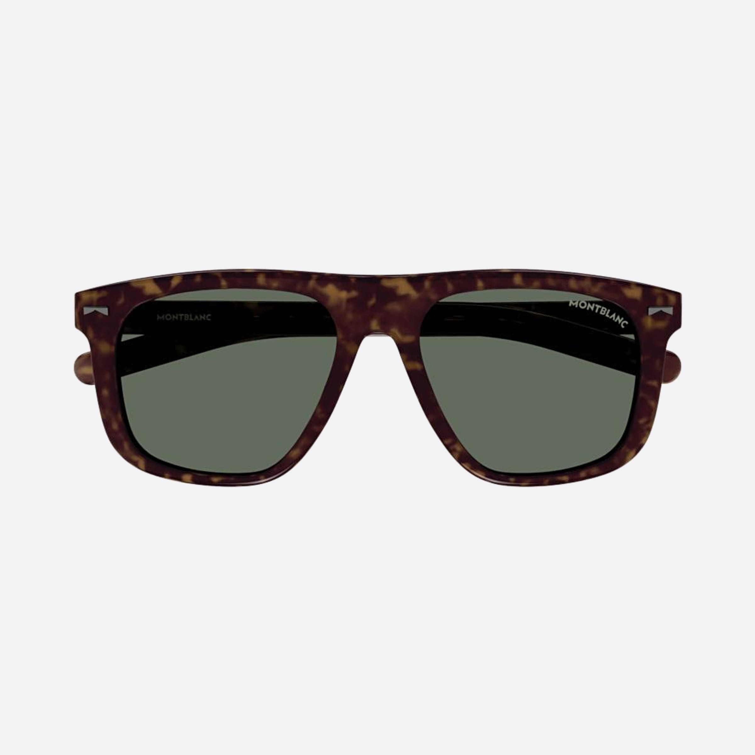 Montblanc 55mm Havana Geometric Man Sunglasses - Main View