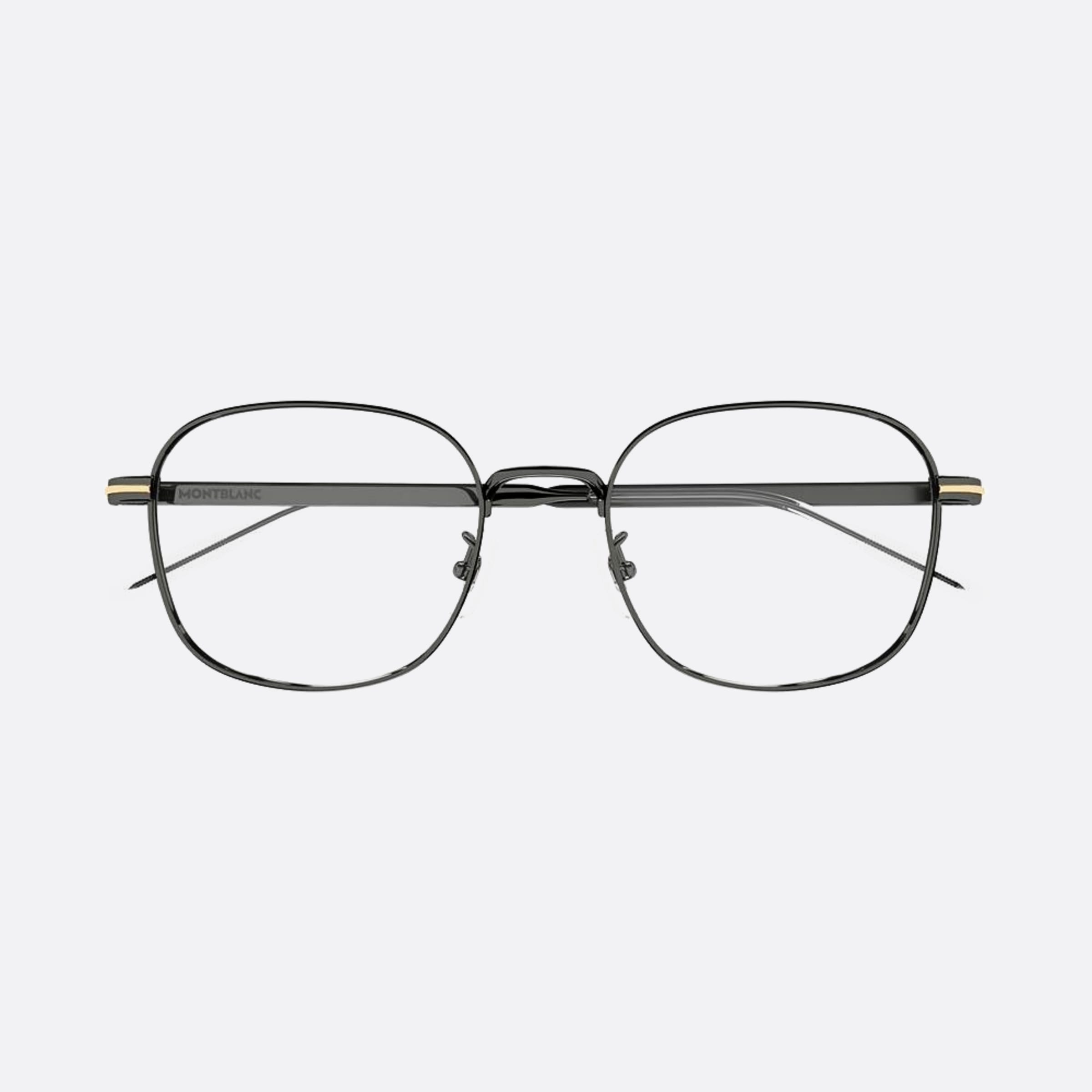 Montblanc 52mm Mb0238ok Ruthenium Geometric Men Eyeglasses - Main View