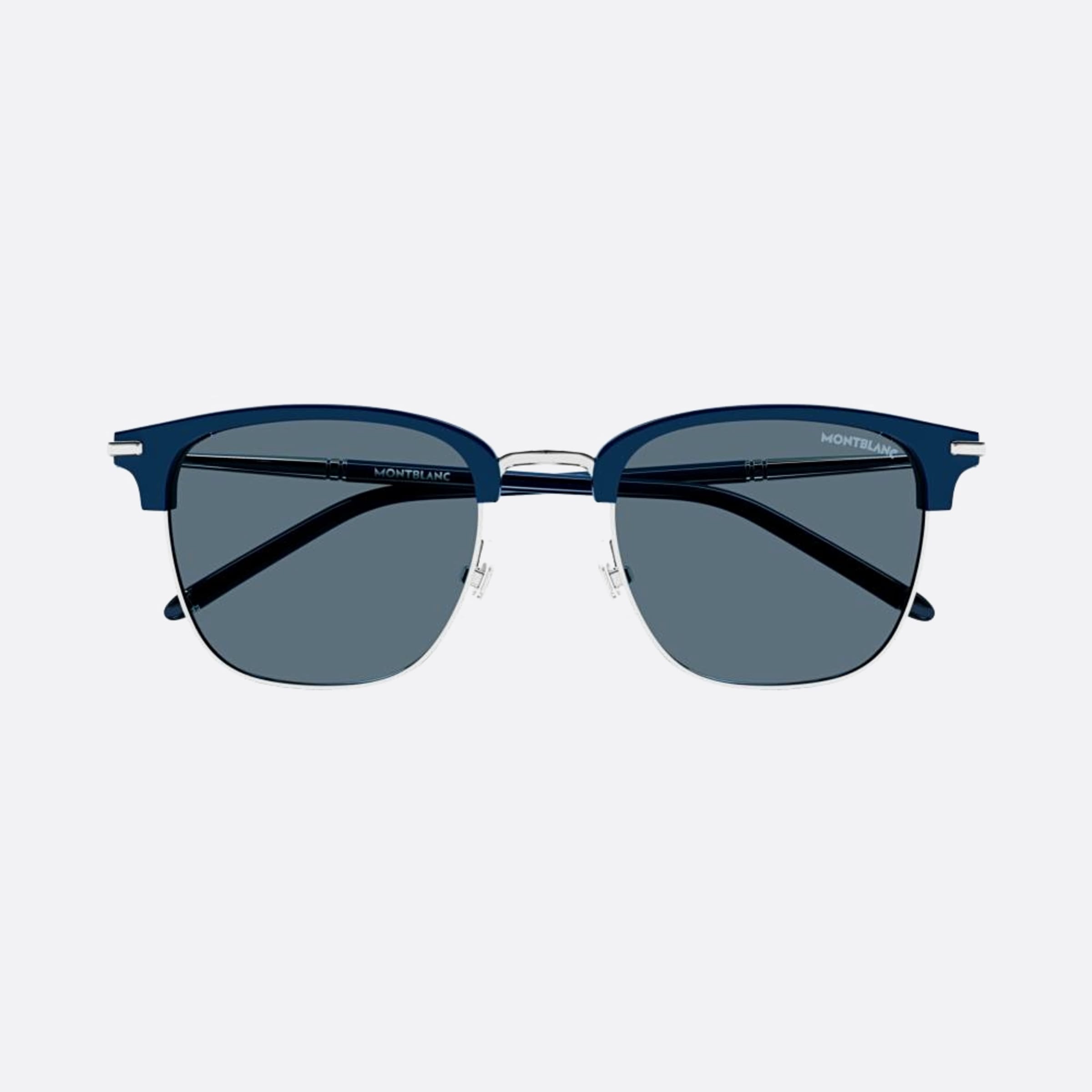 Montblanc 55mm Blue Squared Men Sunglasses - Main View