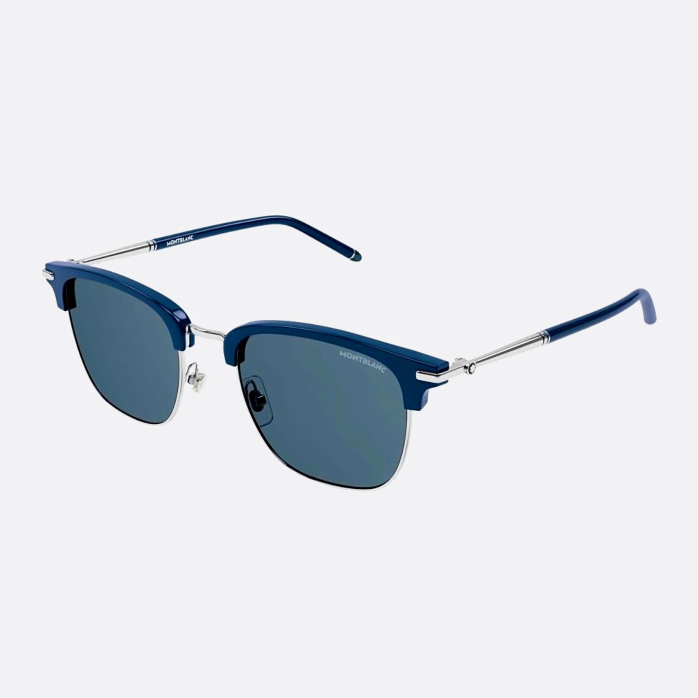 Montblanc 55mm Blue Squared Men Sunglasses - Side View
