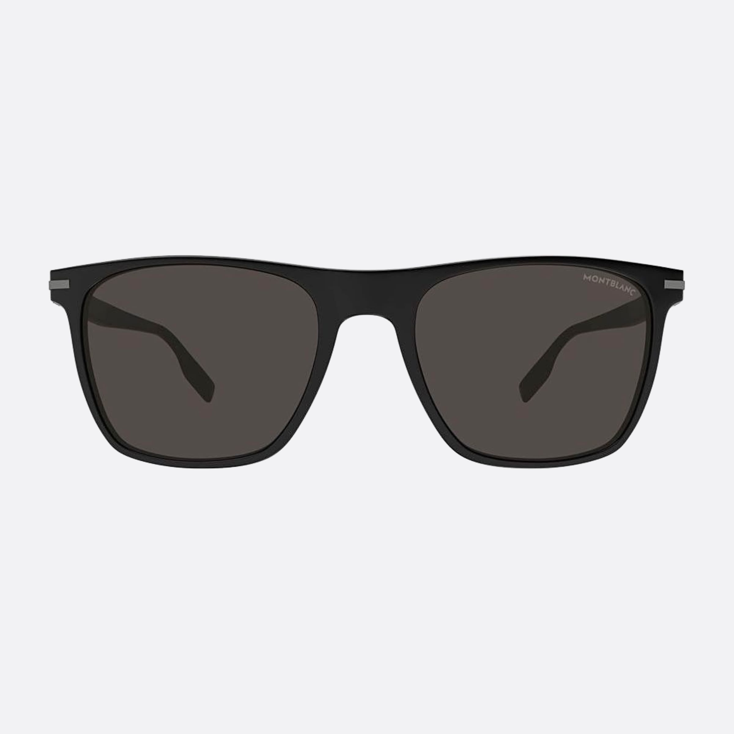 Montblanc 55mm Black Squared Man Sunglasses - Main View