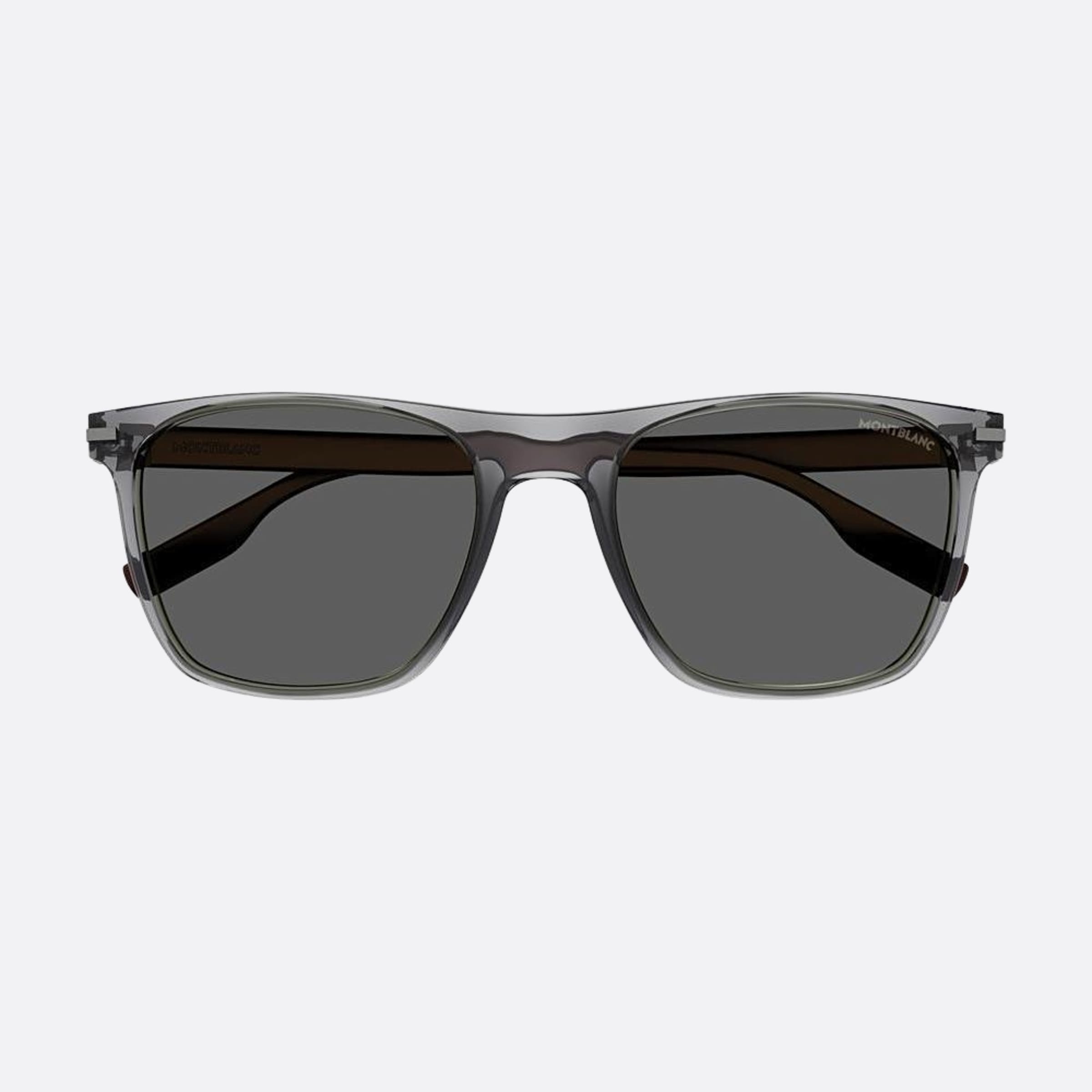 Montblanc 55mm Grey Squared Man Sunglasses - Main View