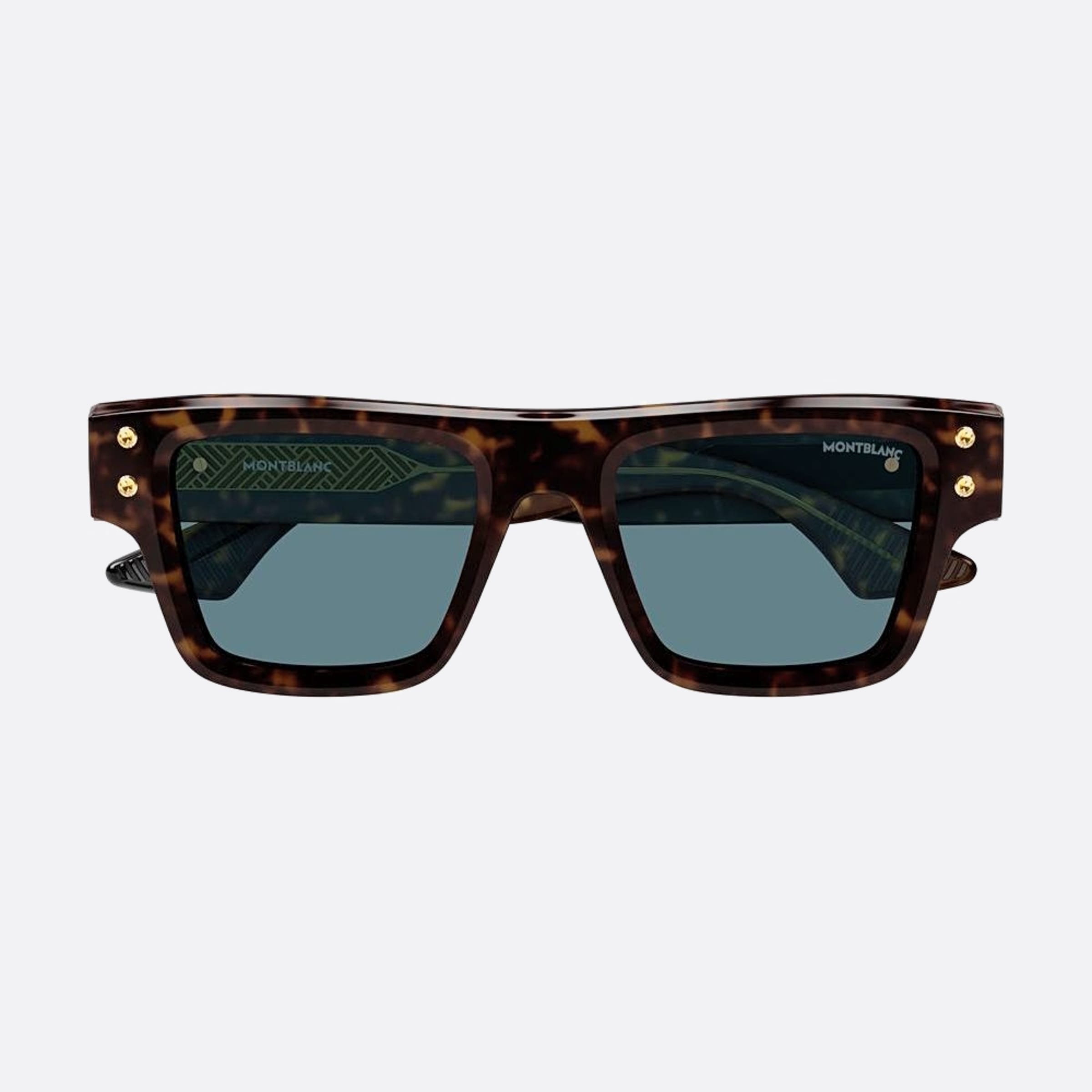 Montblanc 52mm Hbb Havana Squared Man Sunglasses - Main View