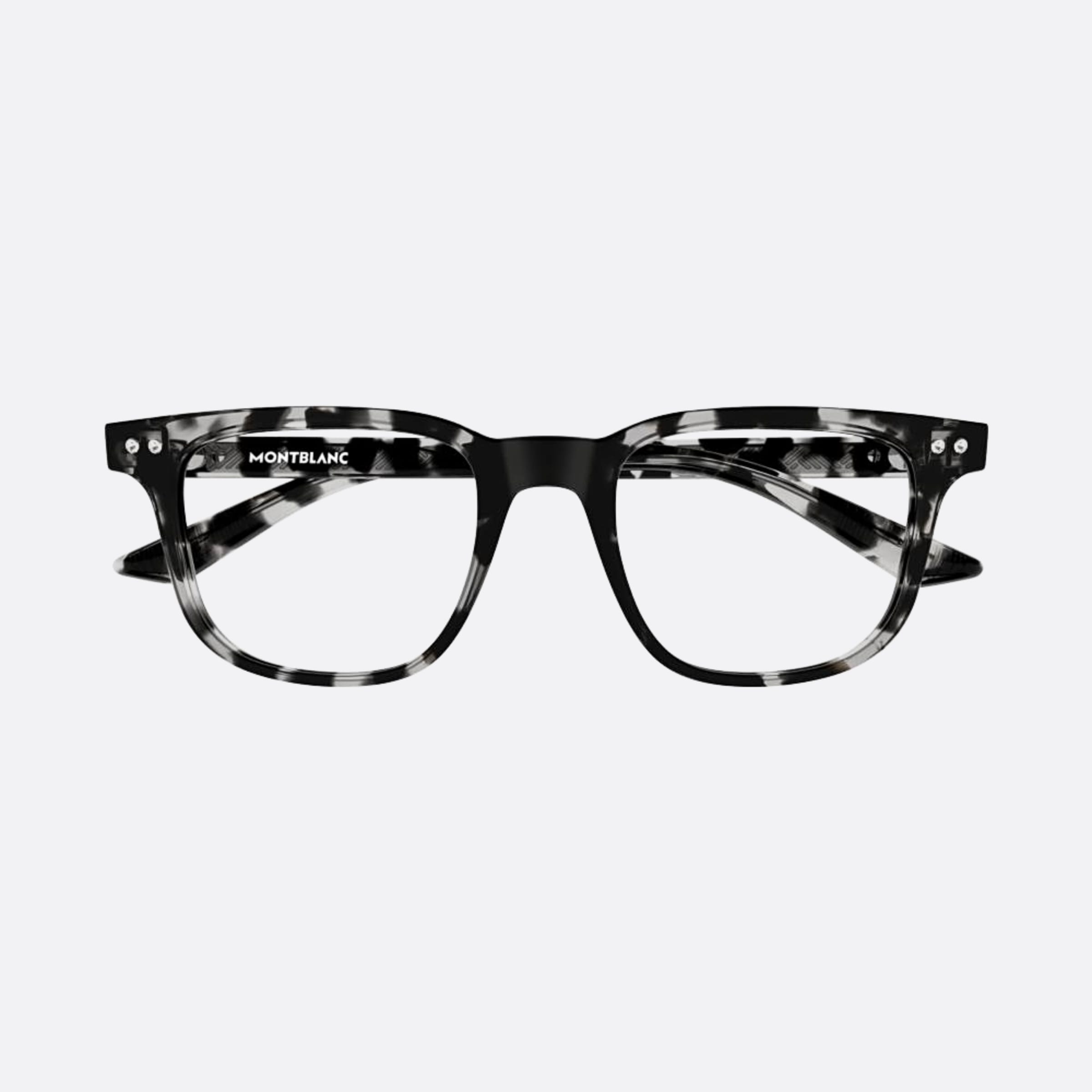 Montblanc 53mm Bkh Black Squared Man Eyeglasses - Main View