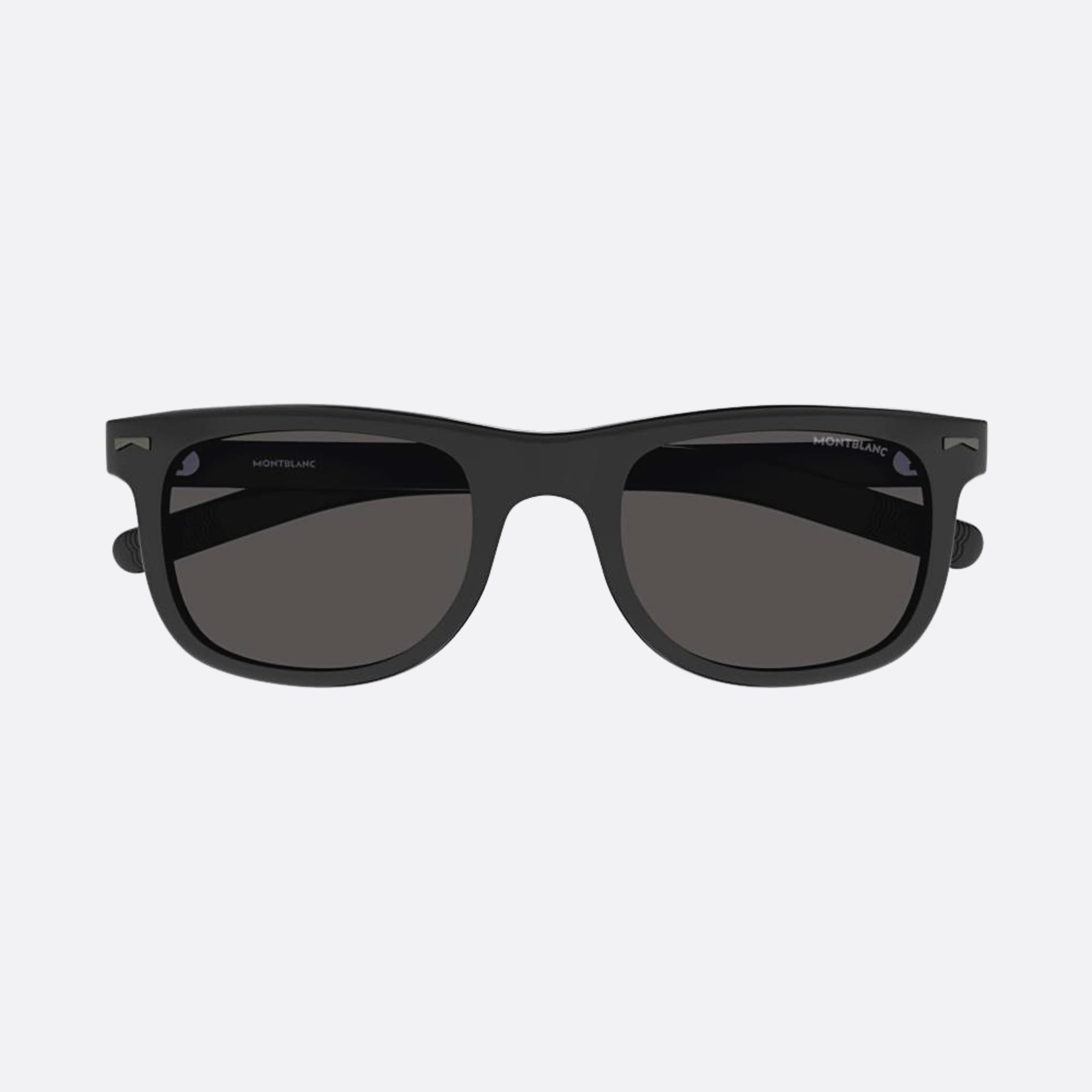 Montblanc 53mm Black Squared Man Sunglasses - Main View