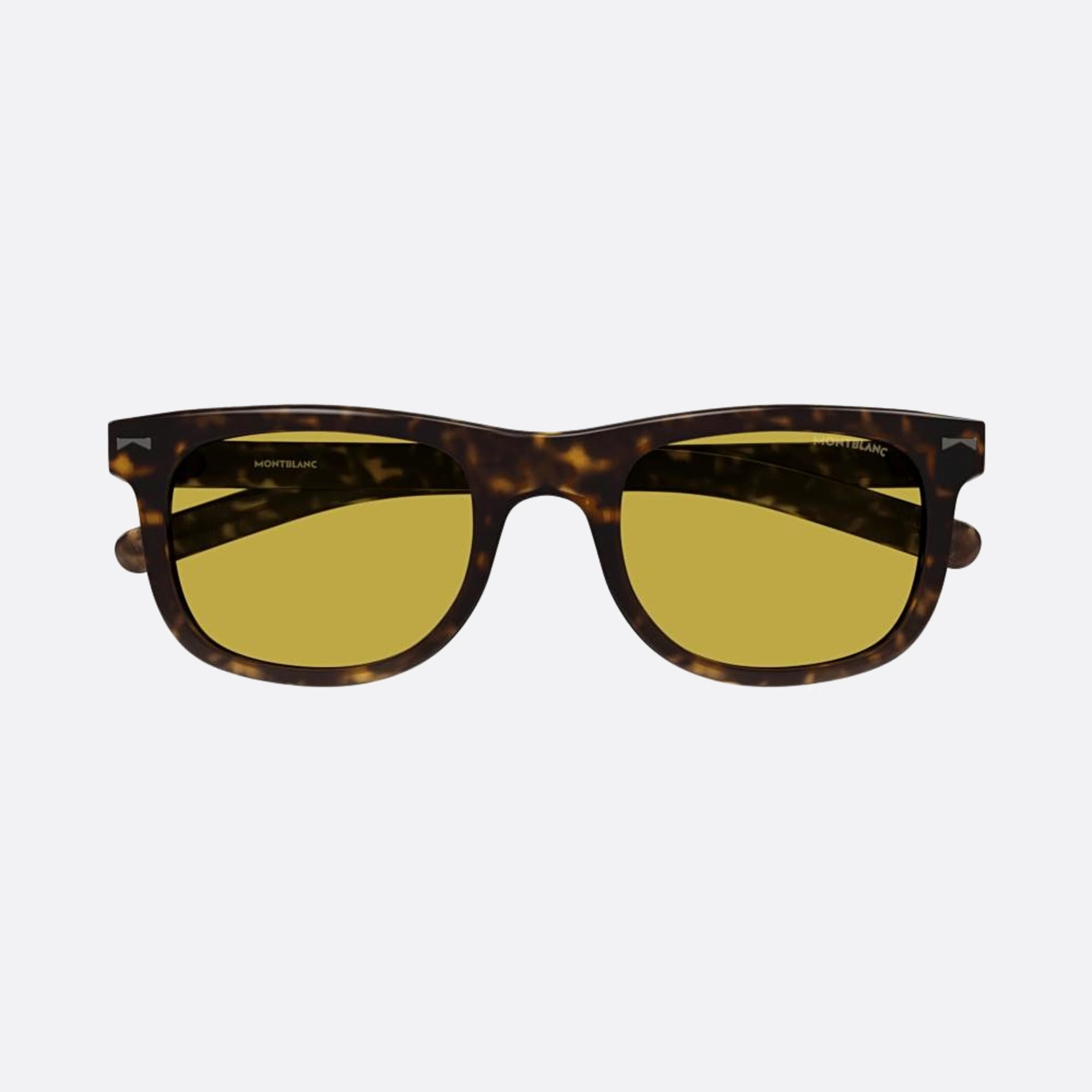 Montblanc 53mm Havana Squared Man Sunglasses - Main View