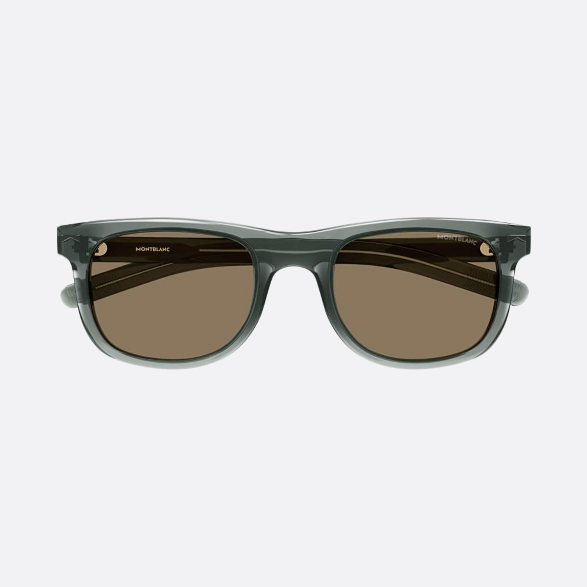 Montblanc 53mm Grey Squared Man Sunglasses - Main View