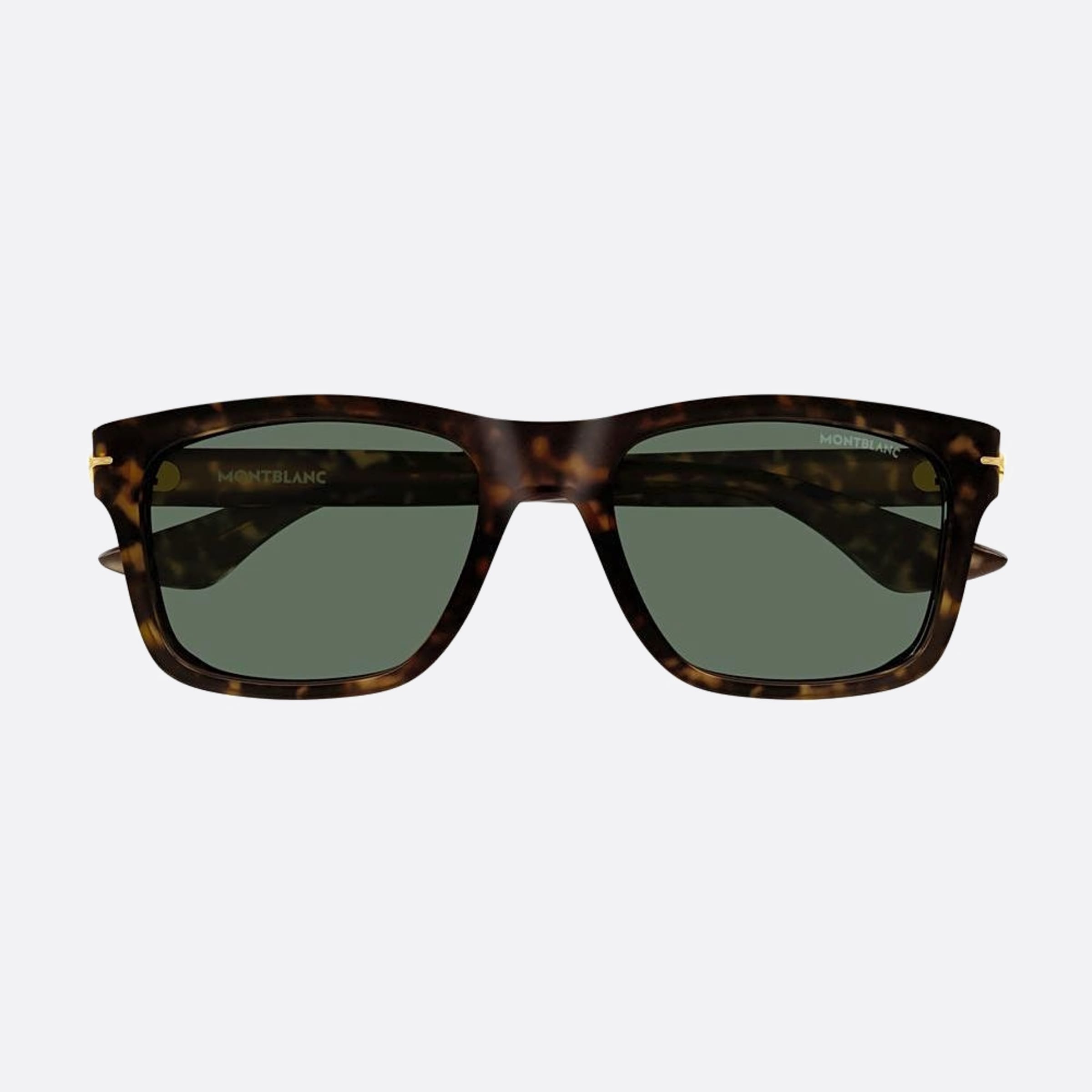 Montblanc 54mm Havana Squared Man Sunglasses - Main View