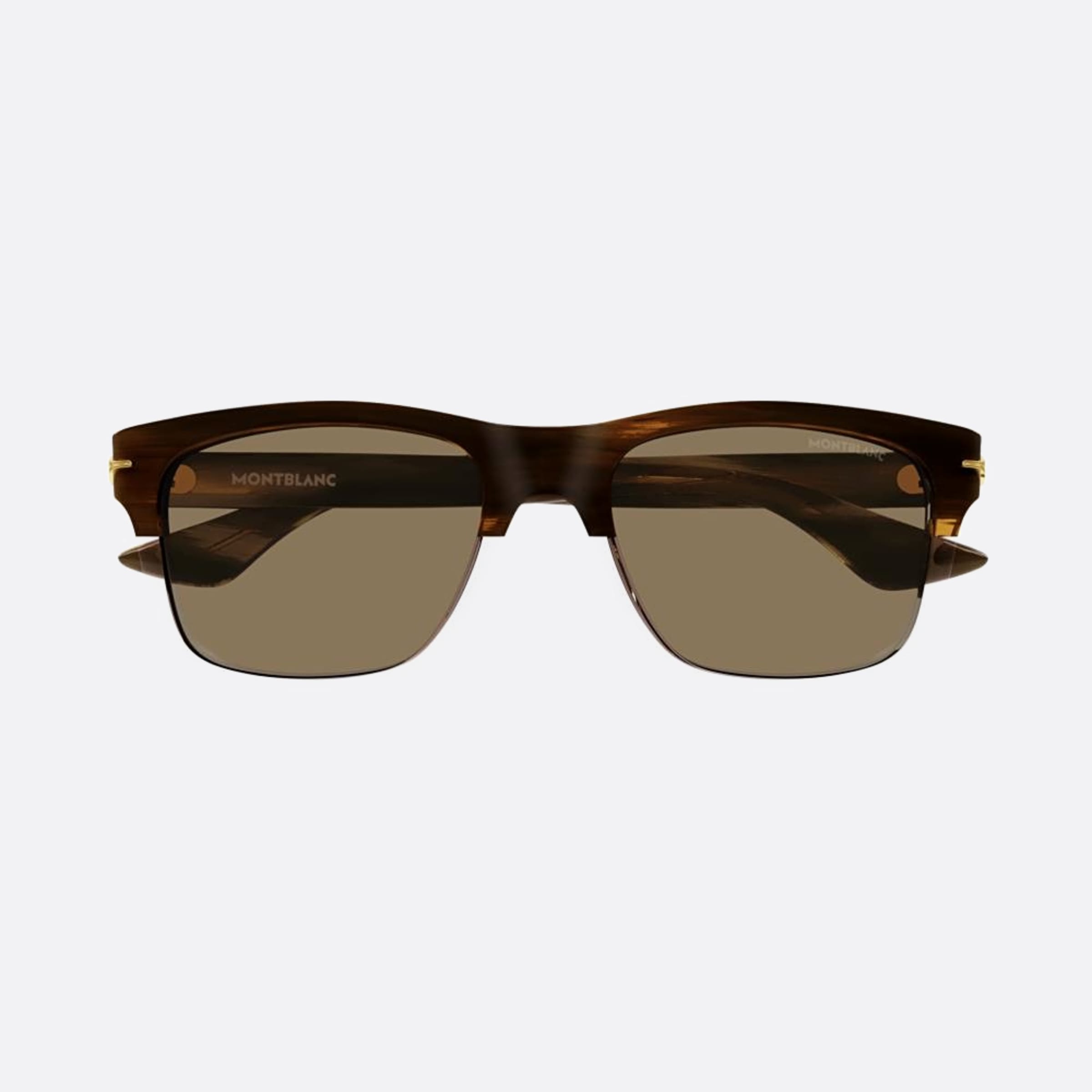 Montblanc 54mm Hhb Havana Squared Man Sunglasses - Main View