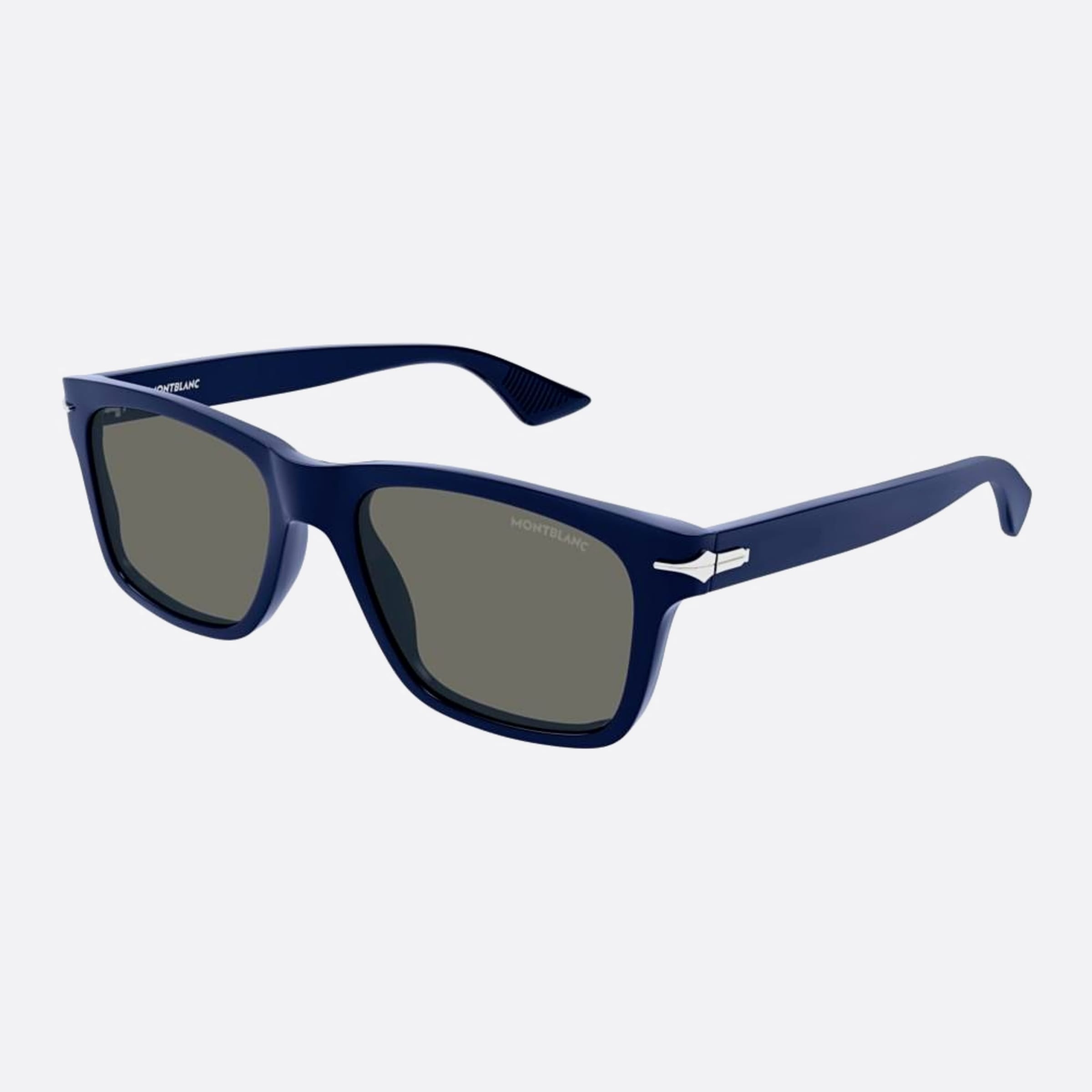 Montblanc 54mm Blue Squared Man Sunglasses - Side View