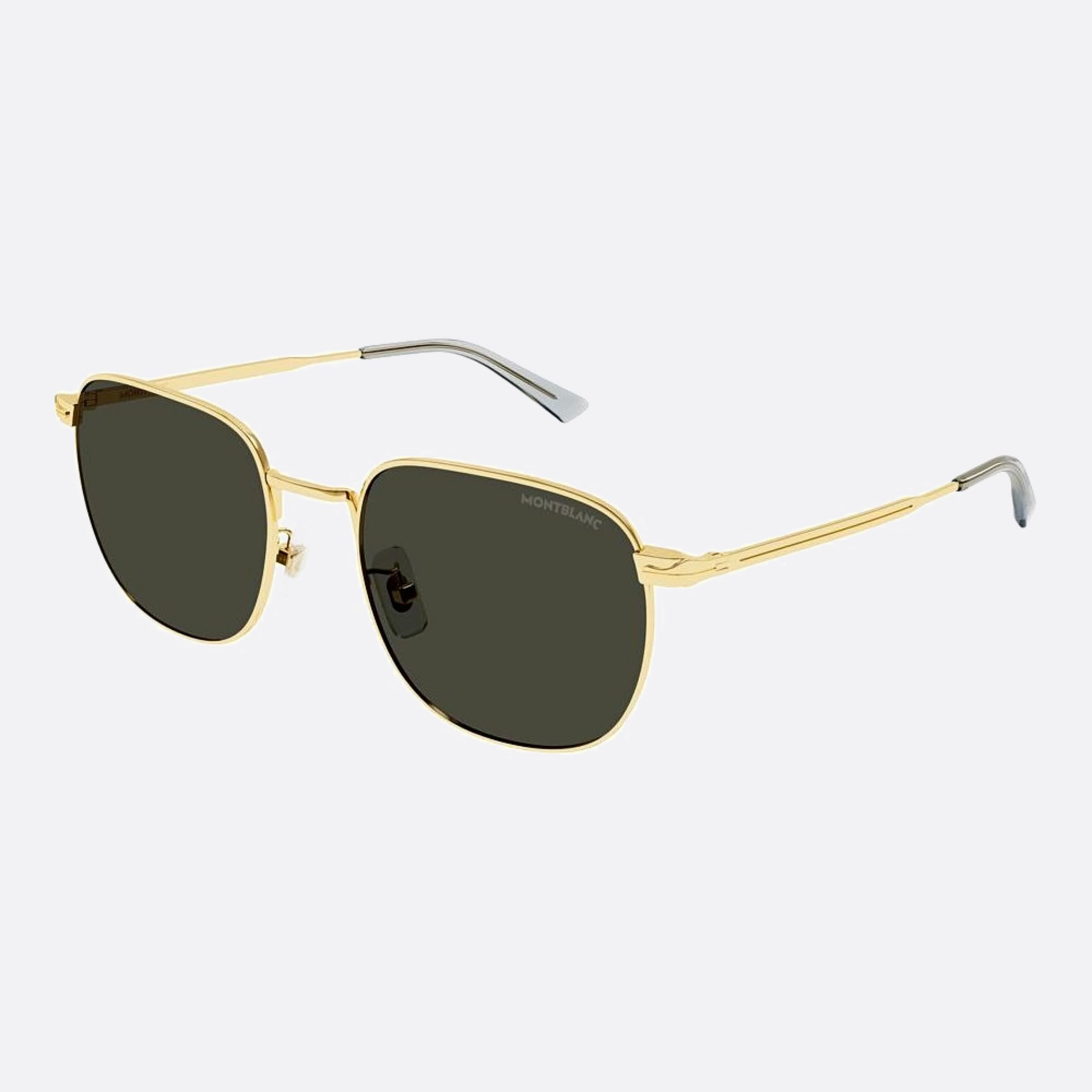 Montblanc 54mm Gold Squared Man Sunglasses - Side View