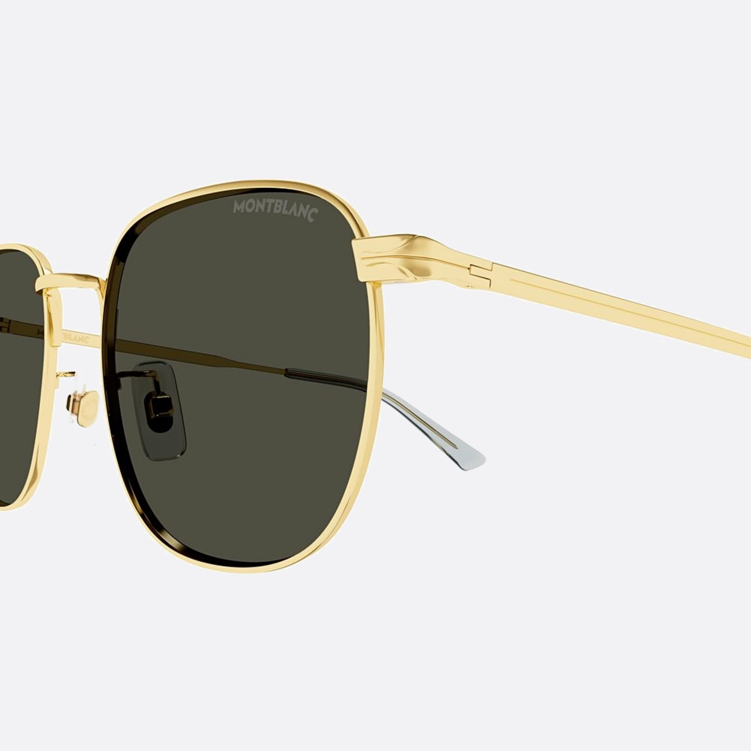 Montblanc 54mm Gold Squared Man Sunglasses - Lifestyle Shot