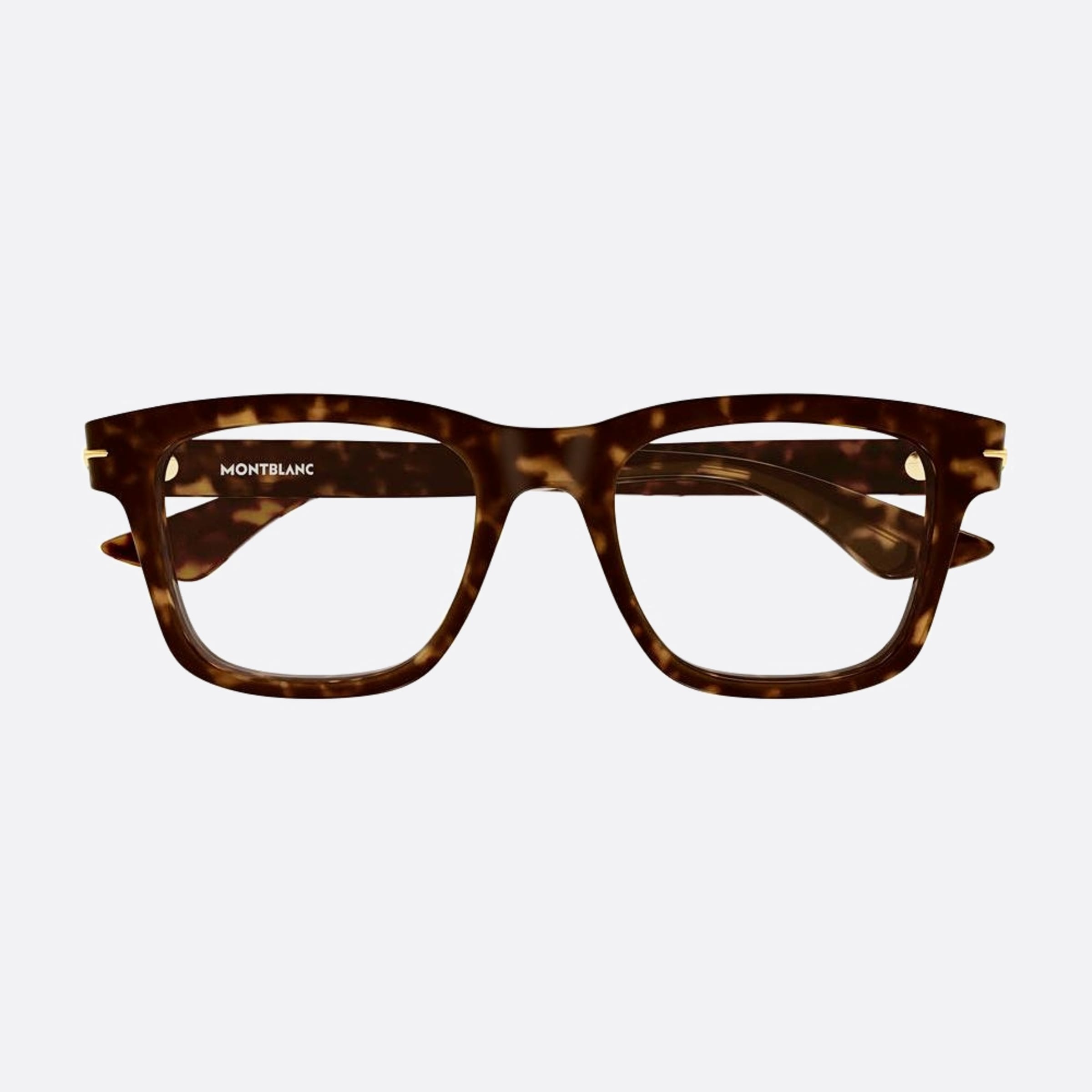 Montblanc 52mm Havana Squared Men Eyeglasses - Main View