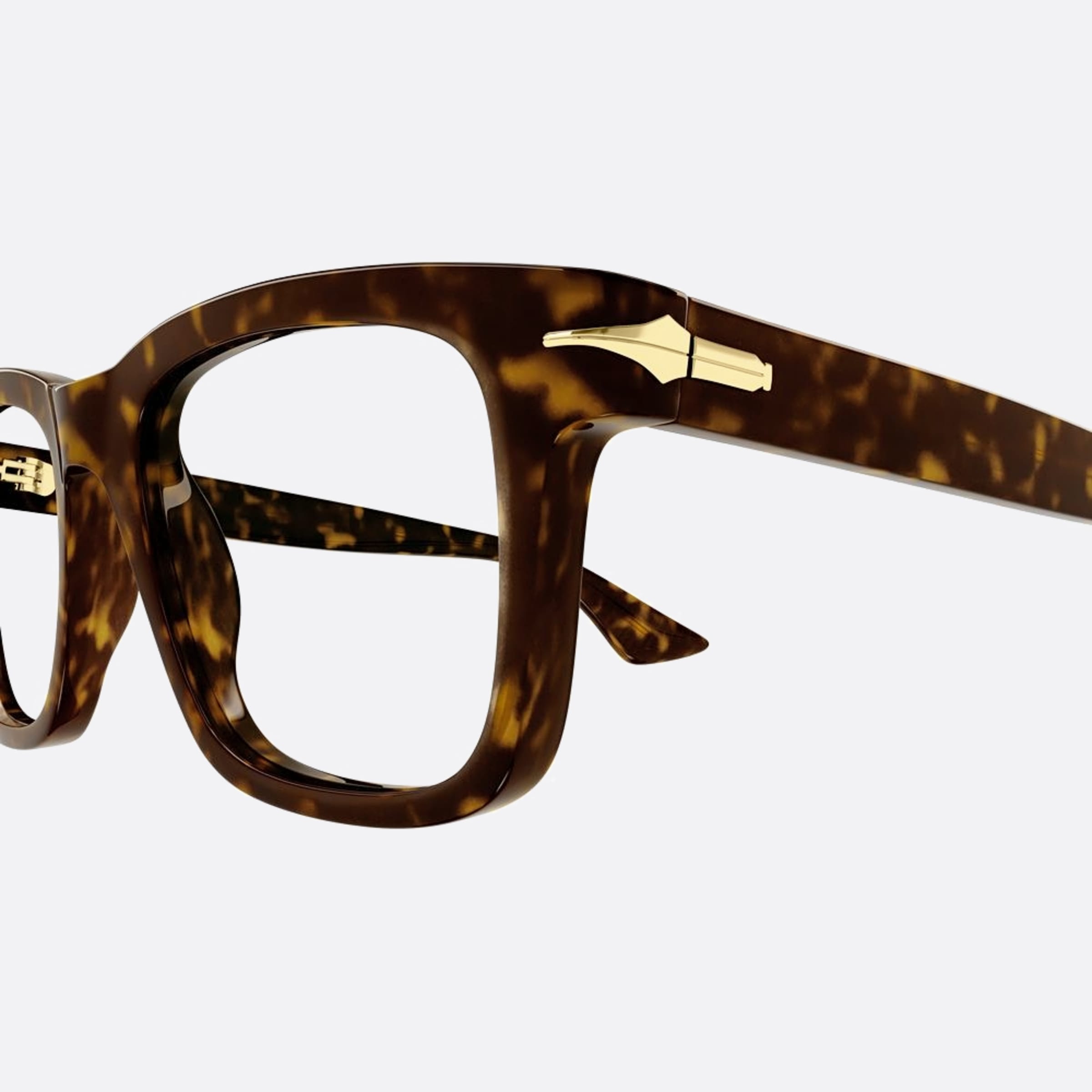 Montblanc 52mm Havana Squared Men Eyeglasses - Detail View