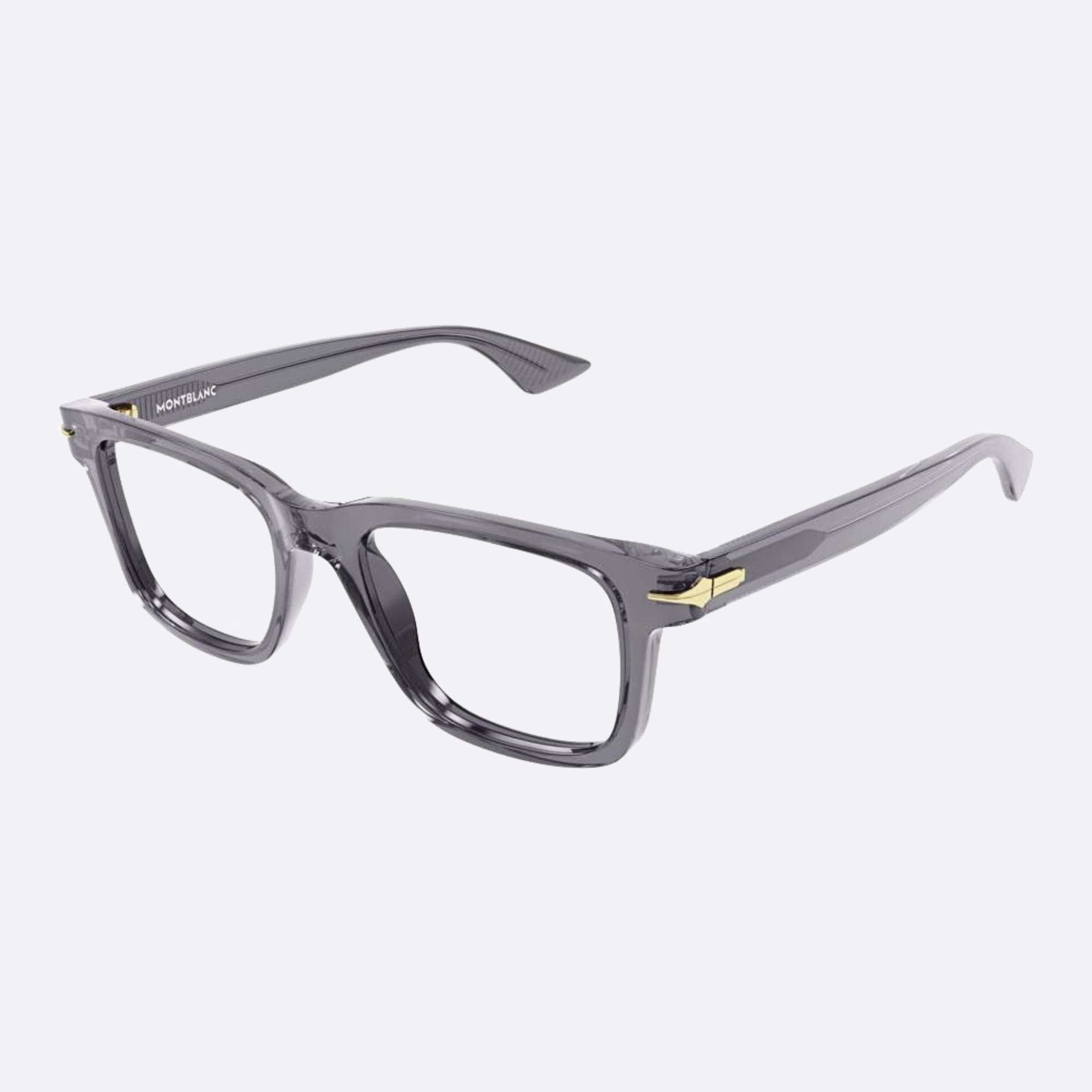 Montblanc 54mm Grey Squared Man Eyeglasses - Side View