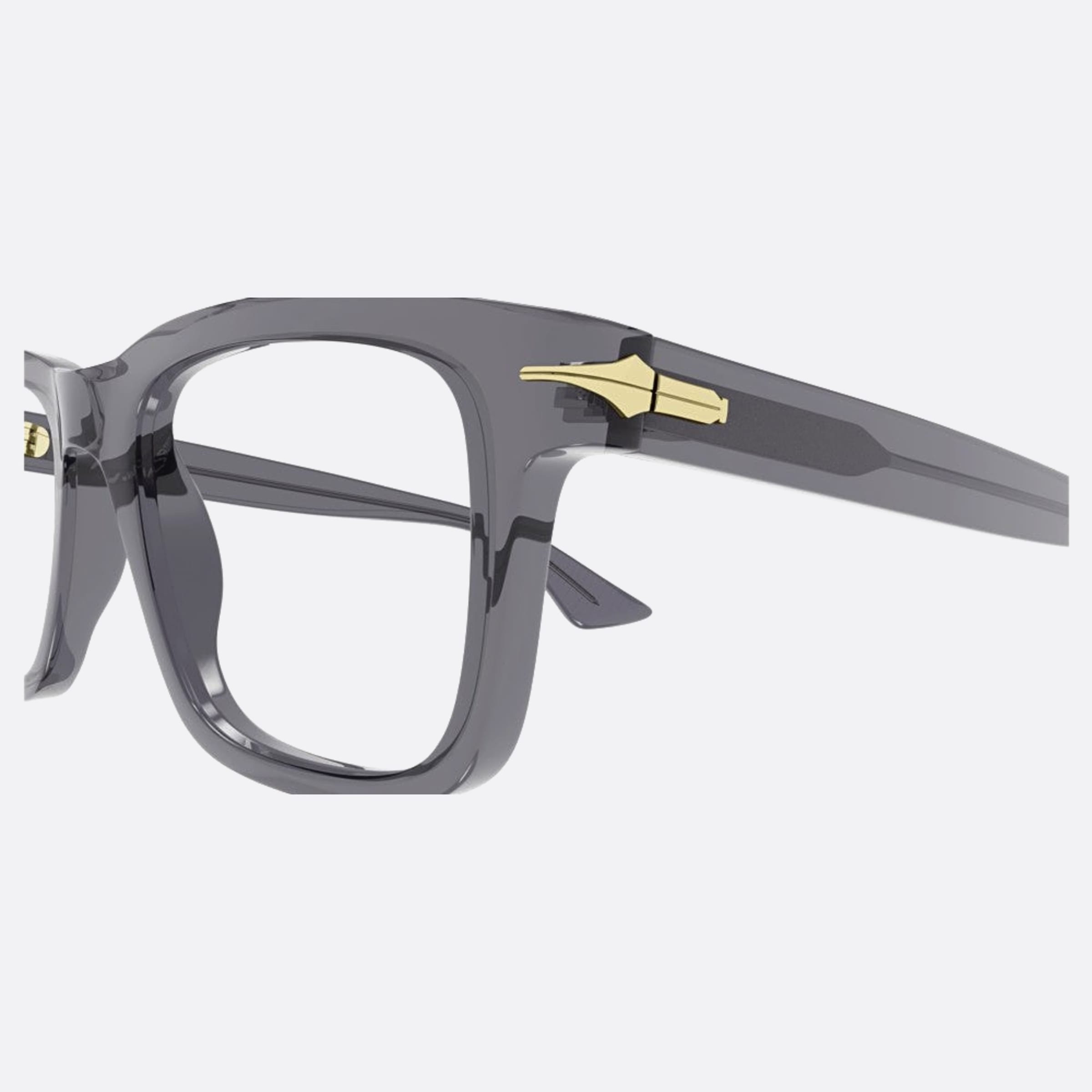 Montblanc 54mm Grey Squared Man Eyeglasses - Detail View