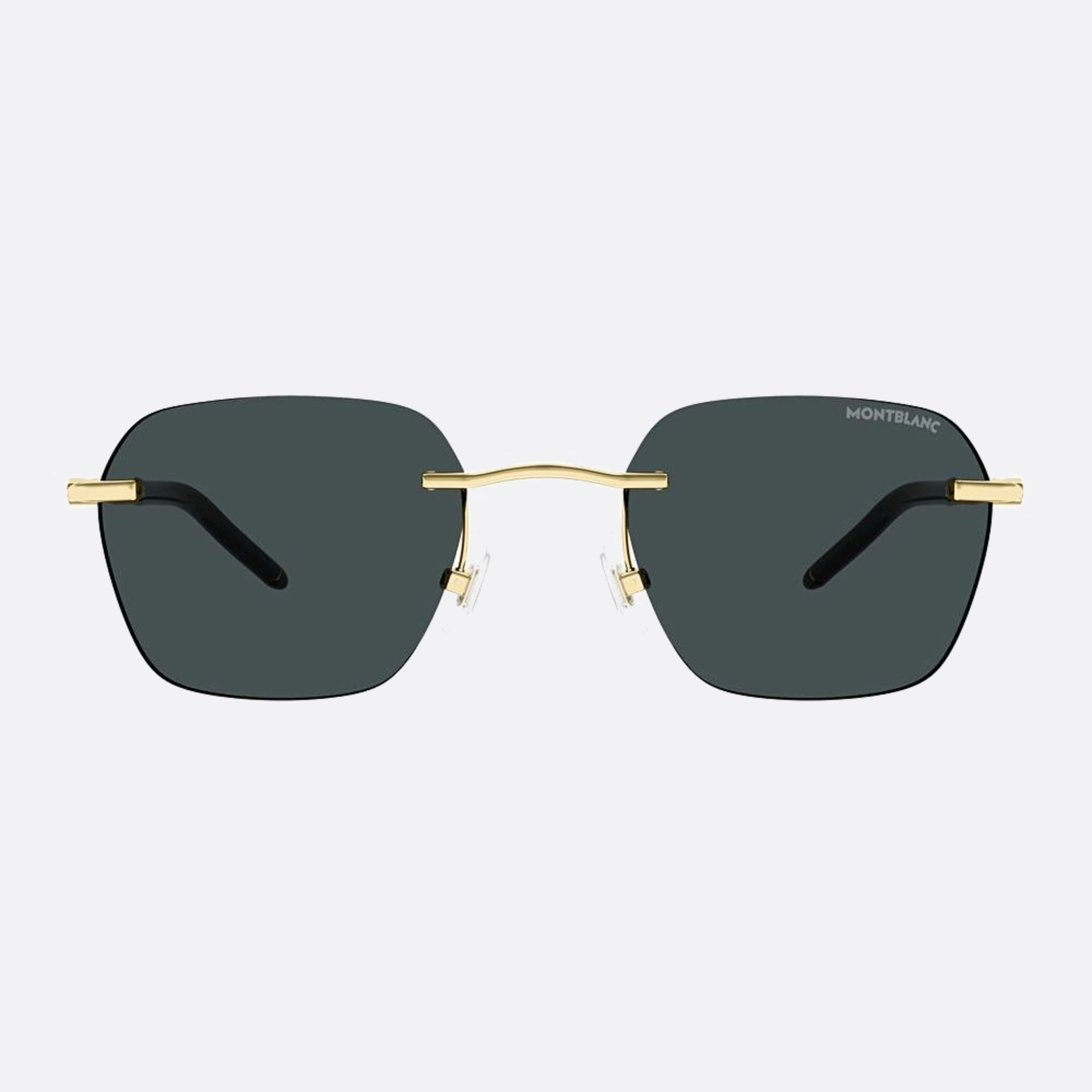 Montblanc 51mm Black Squared Man Sunglasses - Main View