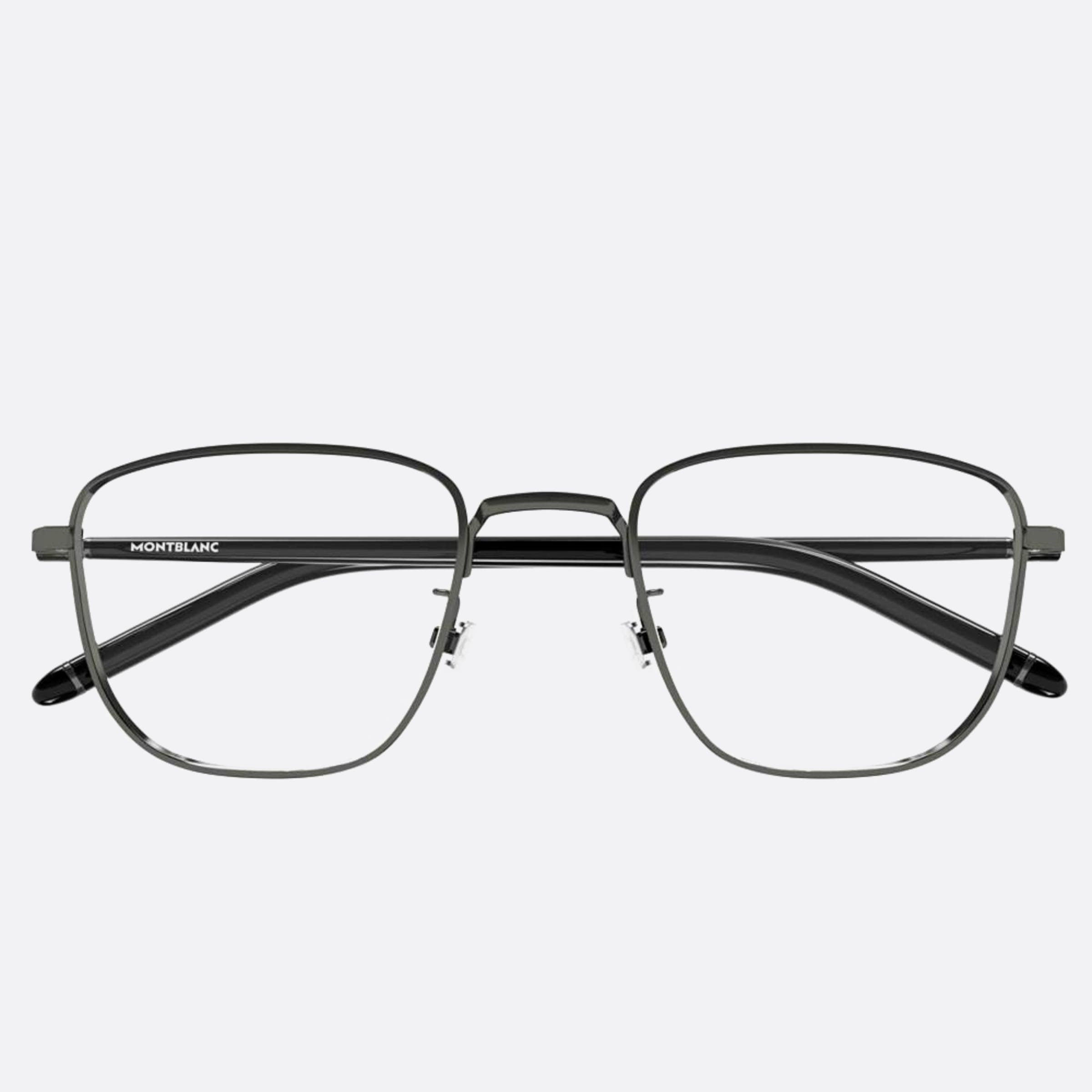 Montblanc 51mm Black Geometric Men Eyeglasses - Main View
