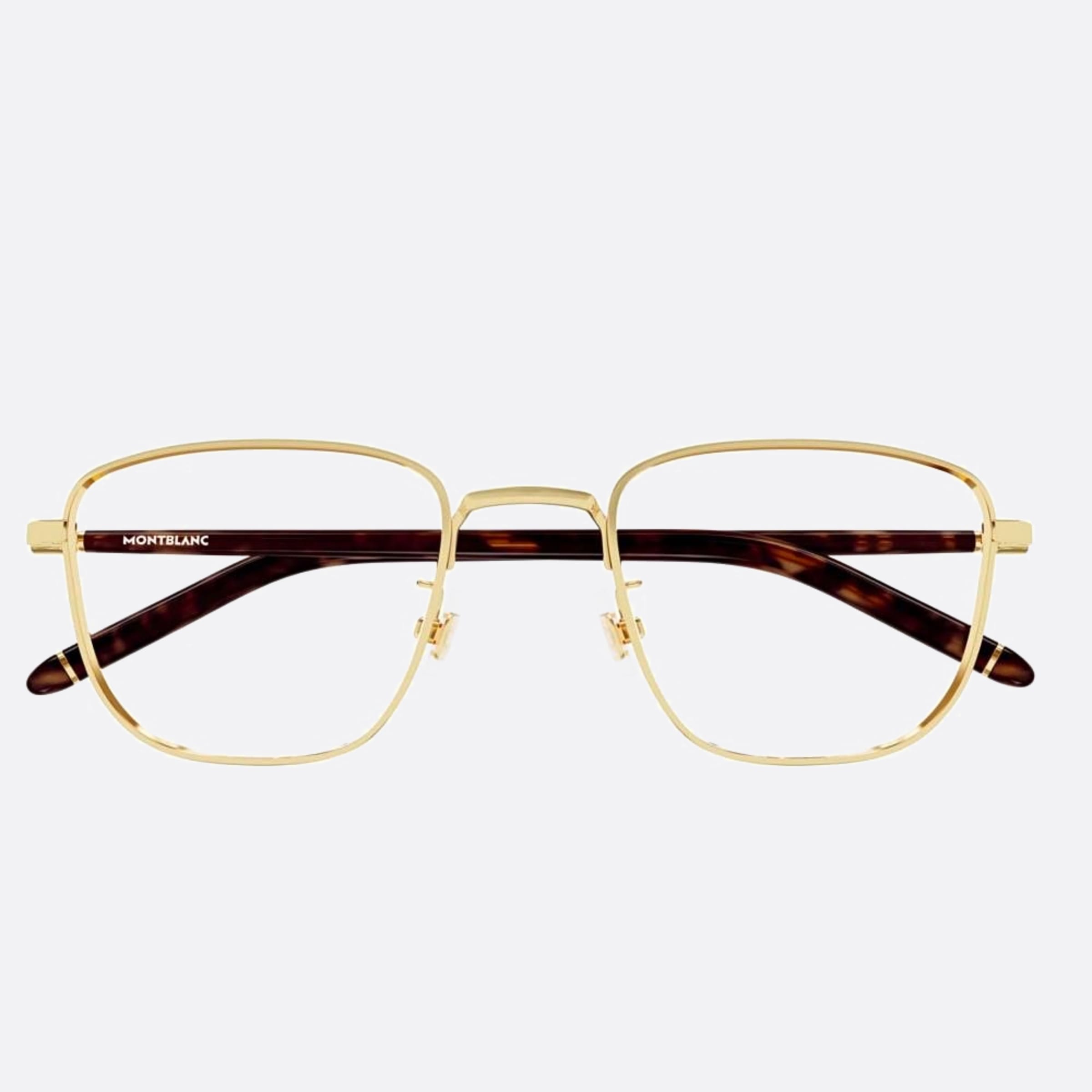 Montblanc 51mm Gold Geometric Men Eyeglasses - Main View