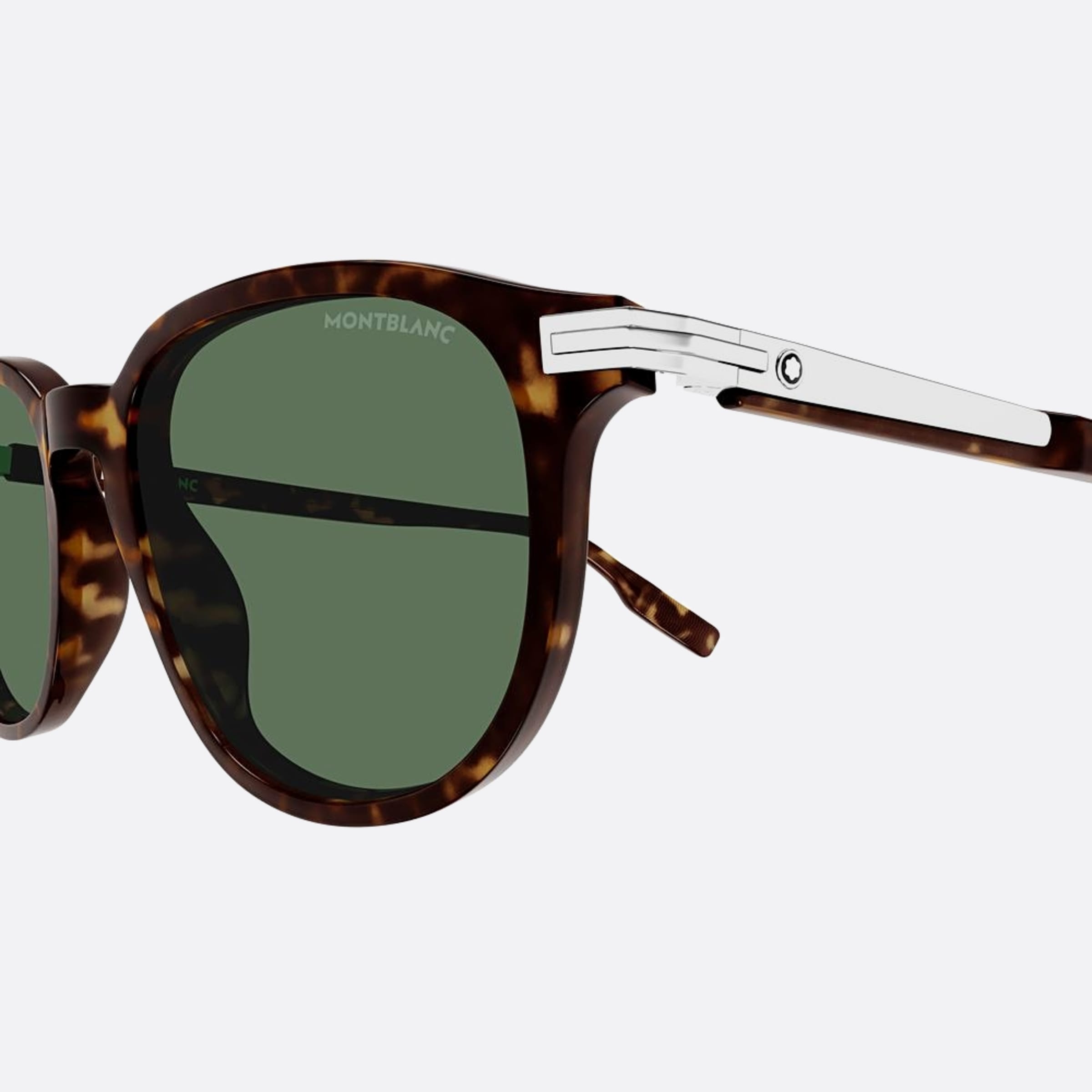 Montblanc 52mm Havana Visor Man Sunglasses - Detail View