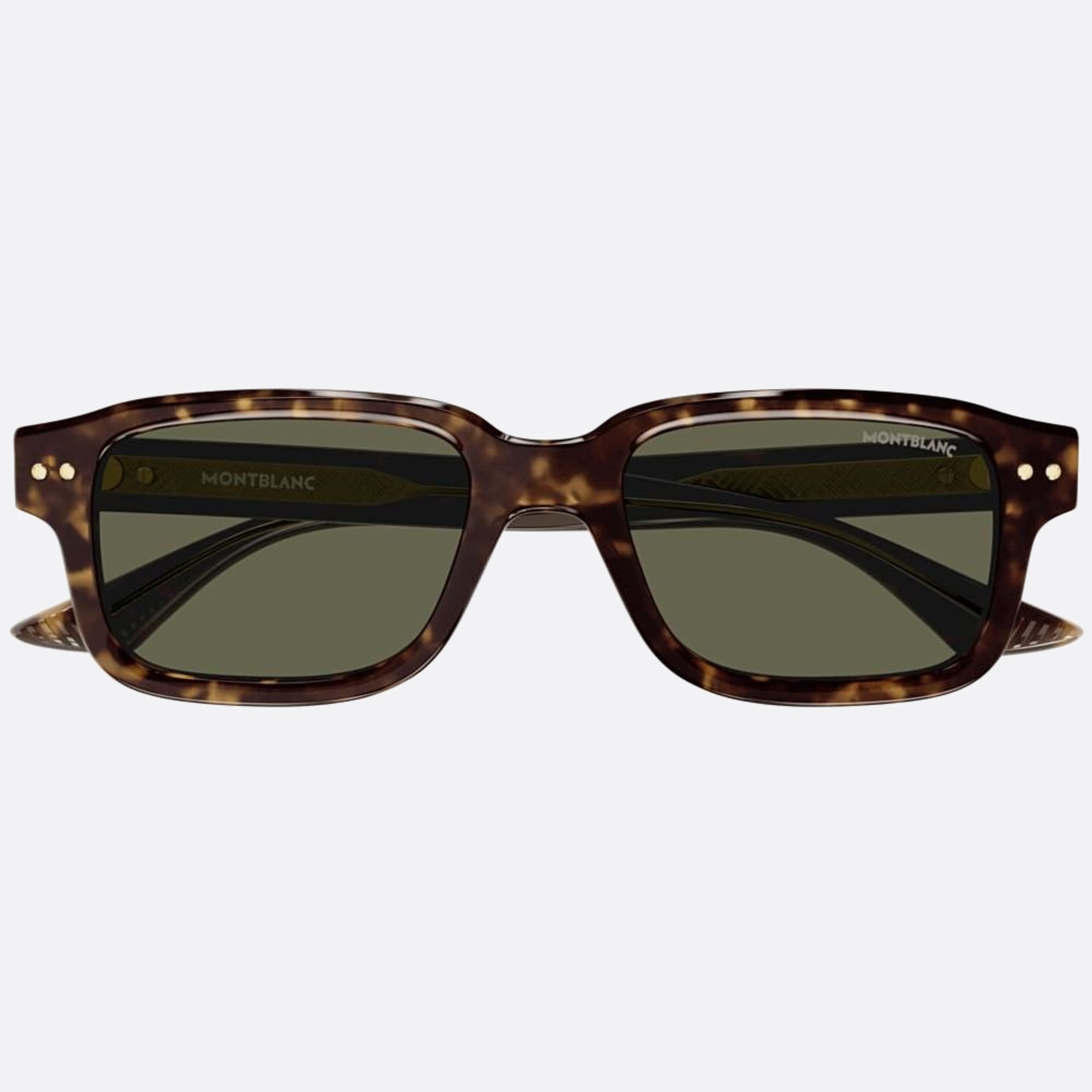 Montblanc 53mm Havana Squared Man Sunglasses - Main View