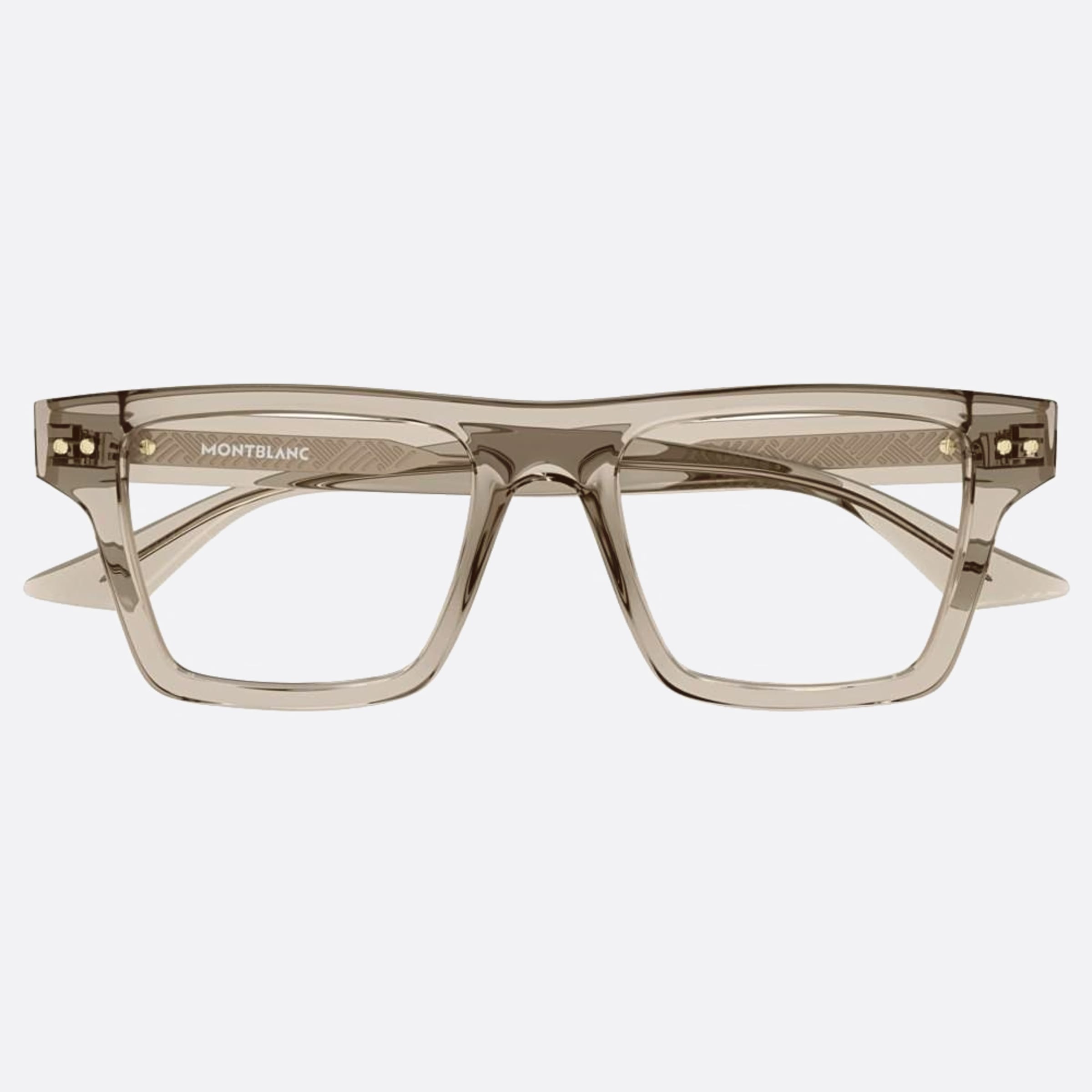 Montblanc 52mm Brown Squared Man Eyeglasses - Main View