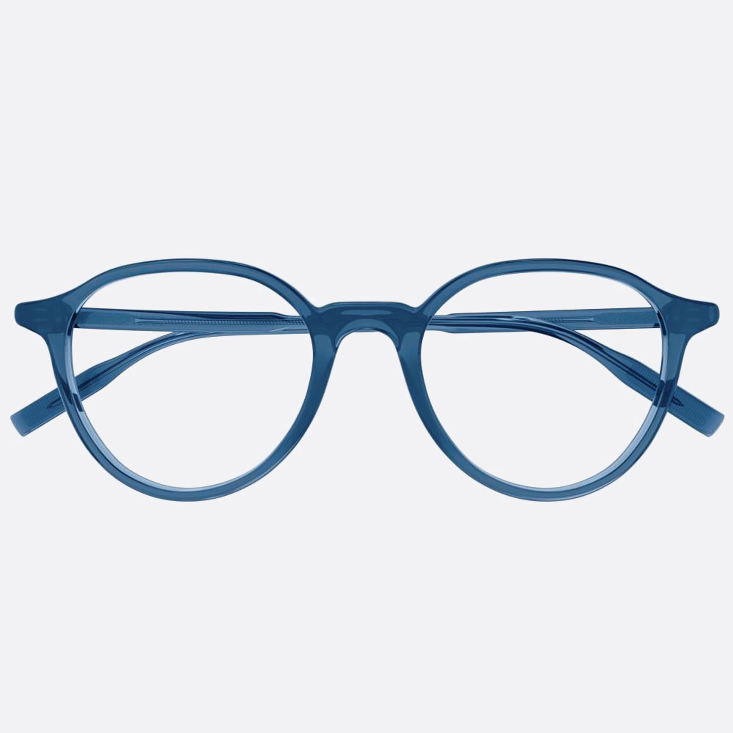 Montblanc 50mm Blue Round Men Eyeglasses - Main View