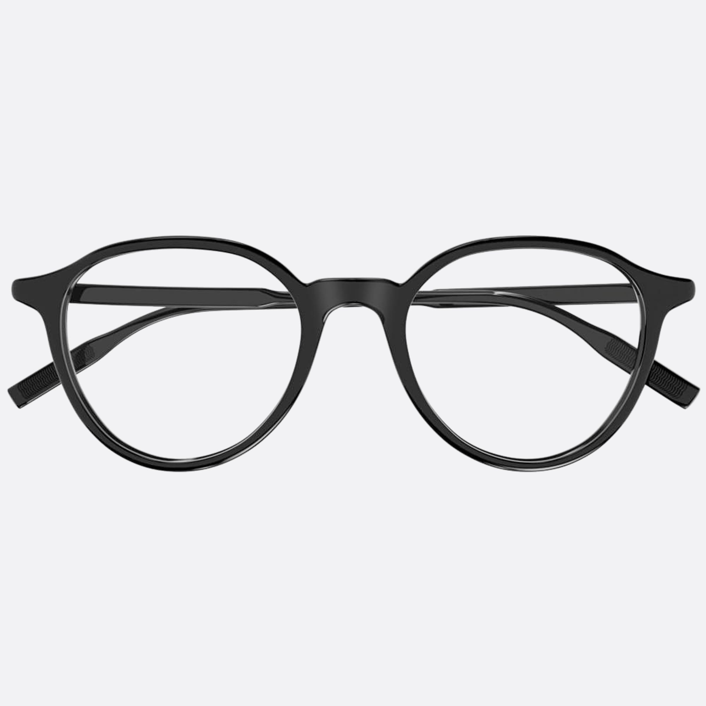 Montblanc 52mm Black Round Man Eyeglasses - Main View