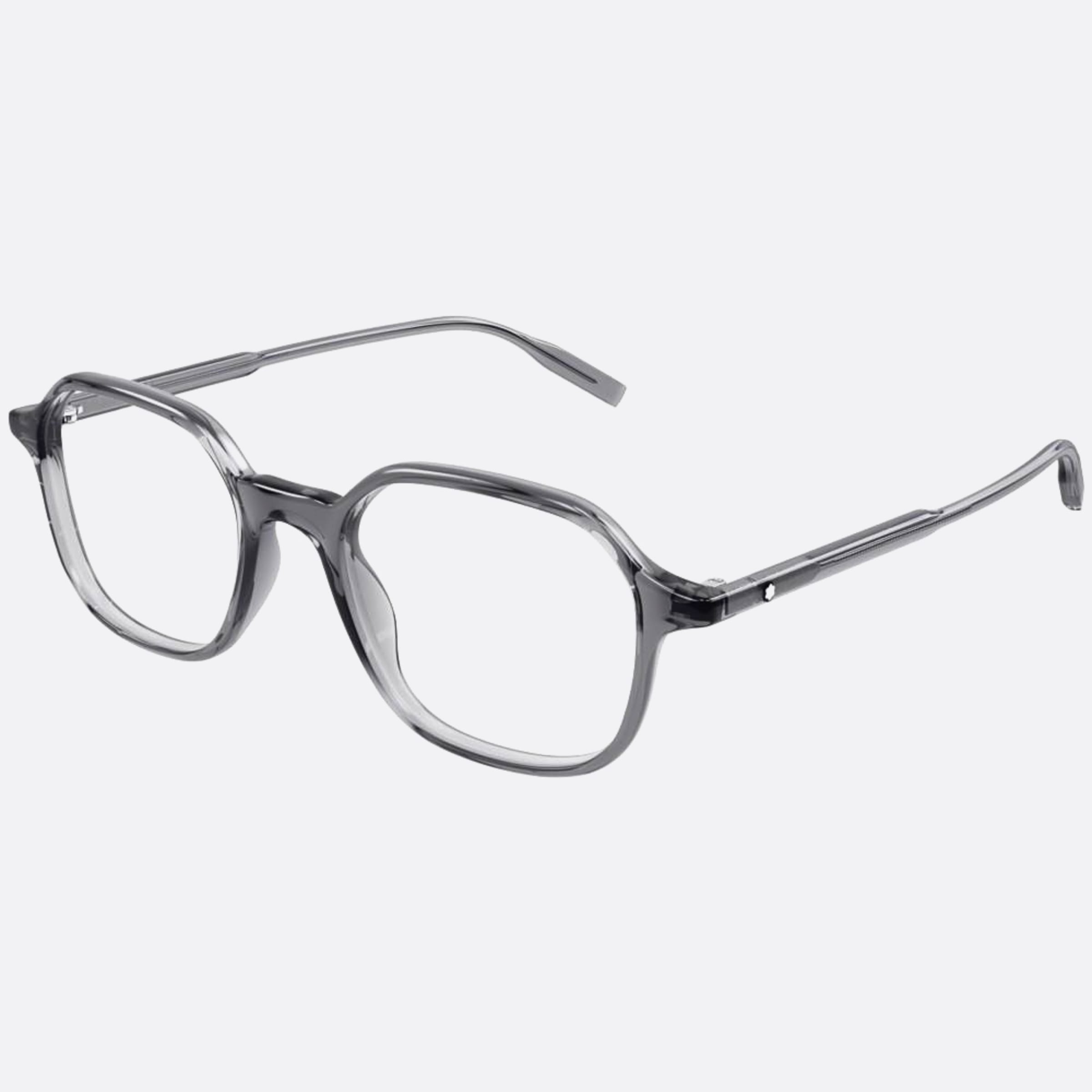 Montblanc 51mm Grey Squared Man Eyeglasses - Side View