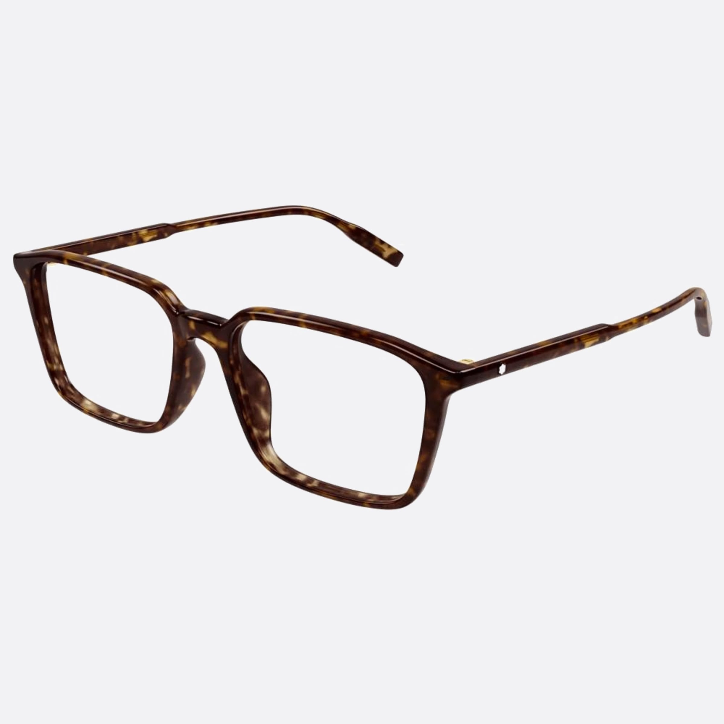 Montblanc 54mm Mb0293oa Havana Squared Man Eyeglasses - Side View