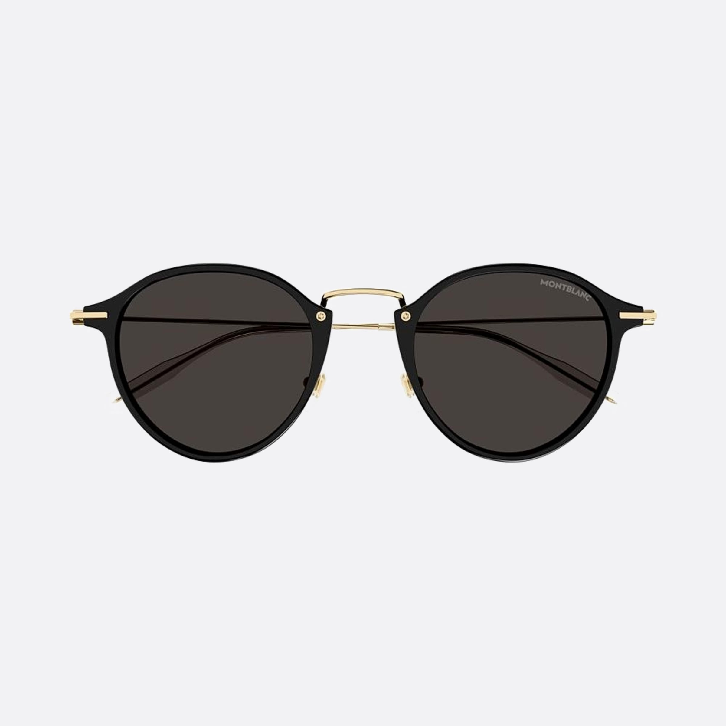 Montblanc 50mm Black Round Man Sunglasses - Main View