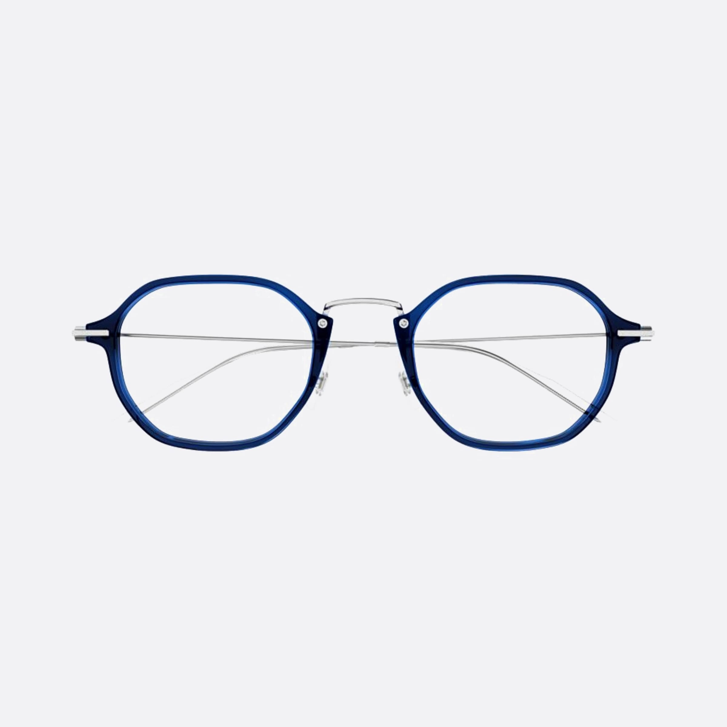 Montblanc 50mm Blue Squared Man Eyeglasses - Main View
